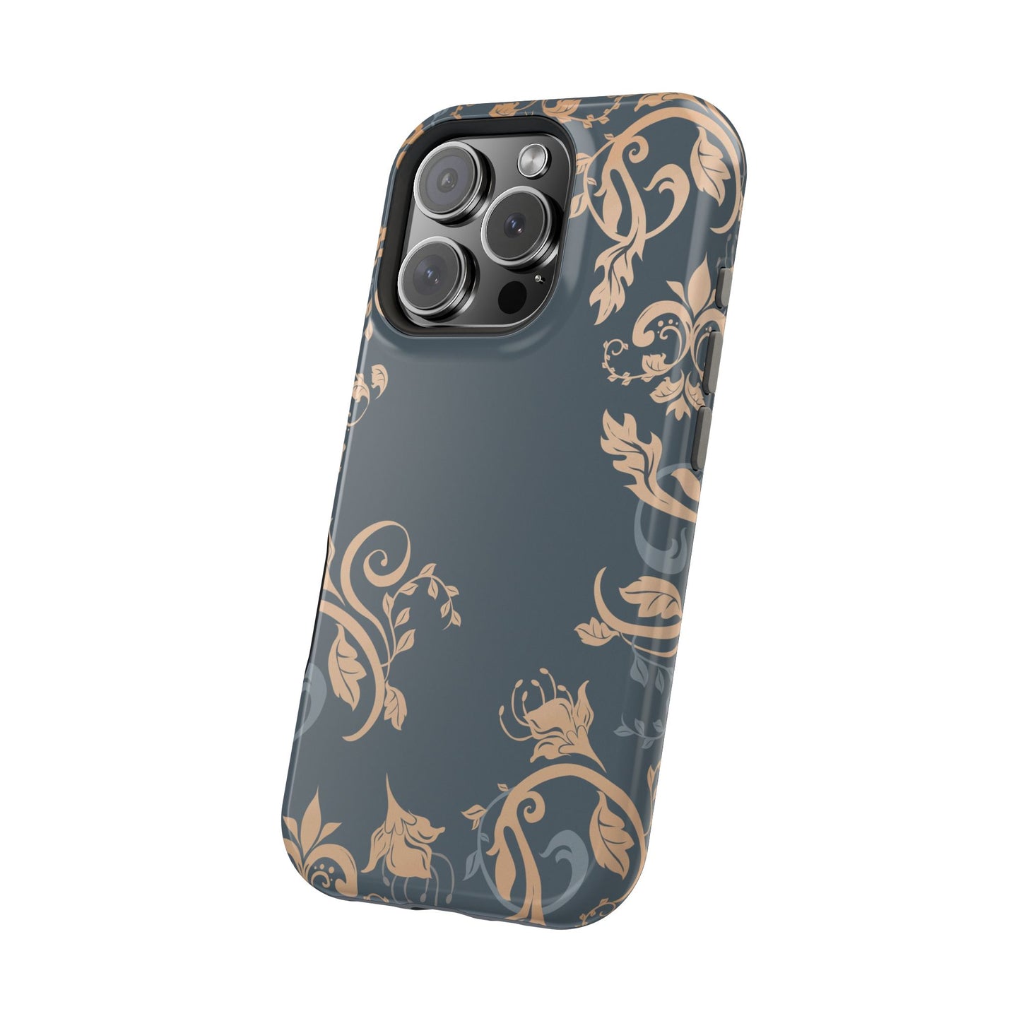 Gold flowers Iphone Magnetic Tough Cases
