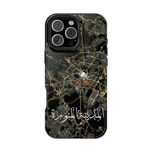 Al Madina Munawarah from Space - City of Lights- Iphone Magnetic Tough Cases