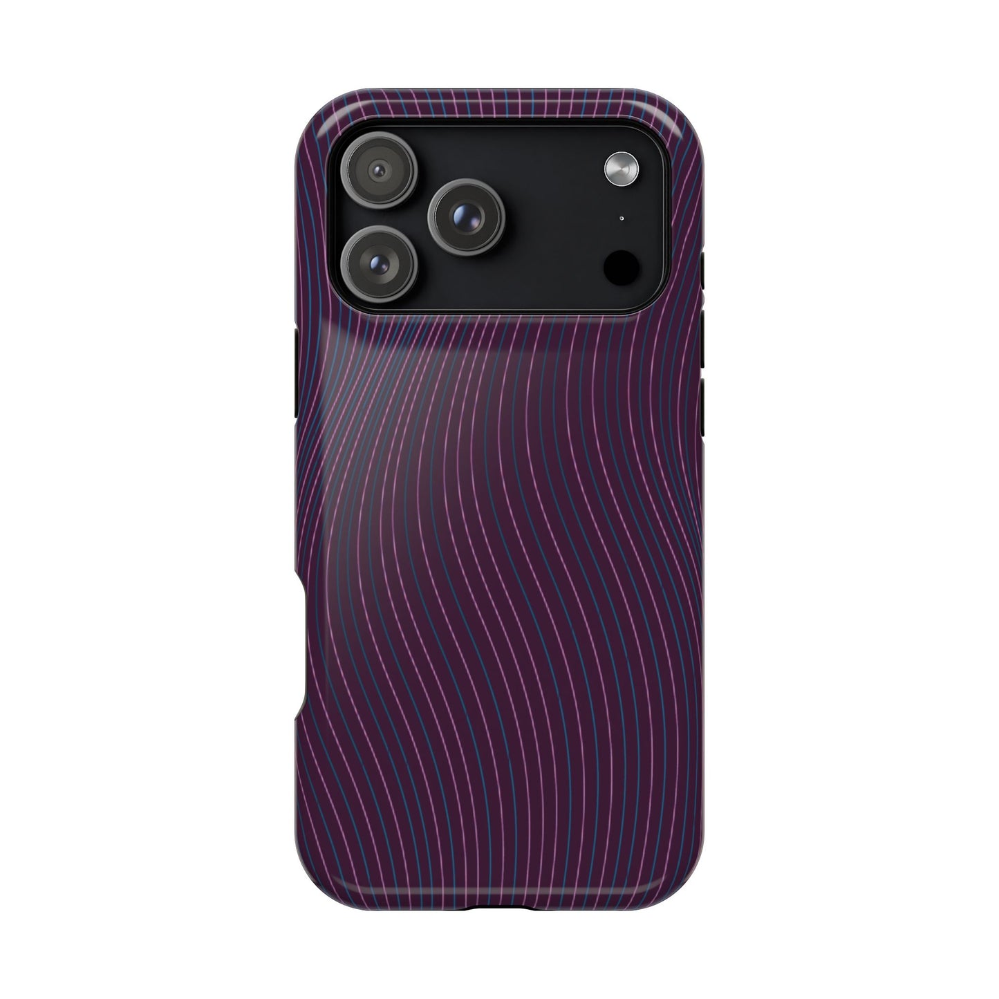 Purple Line Pattern Design - Iphone Magnetic Tough Case