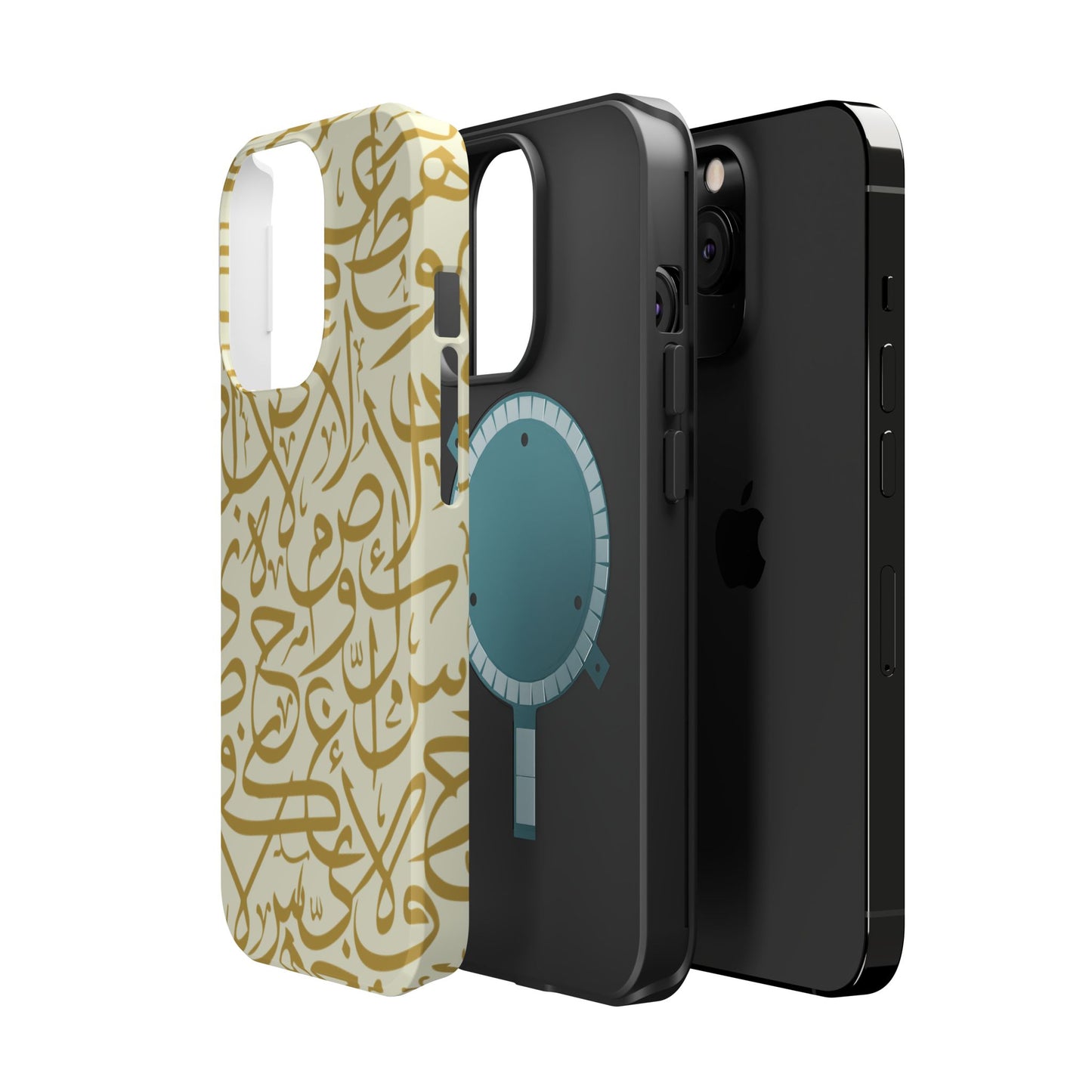 Beige and Gold Arabic Letters Iphone Magnetic Tough Cases