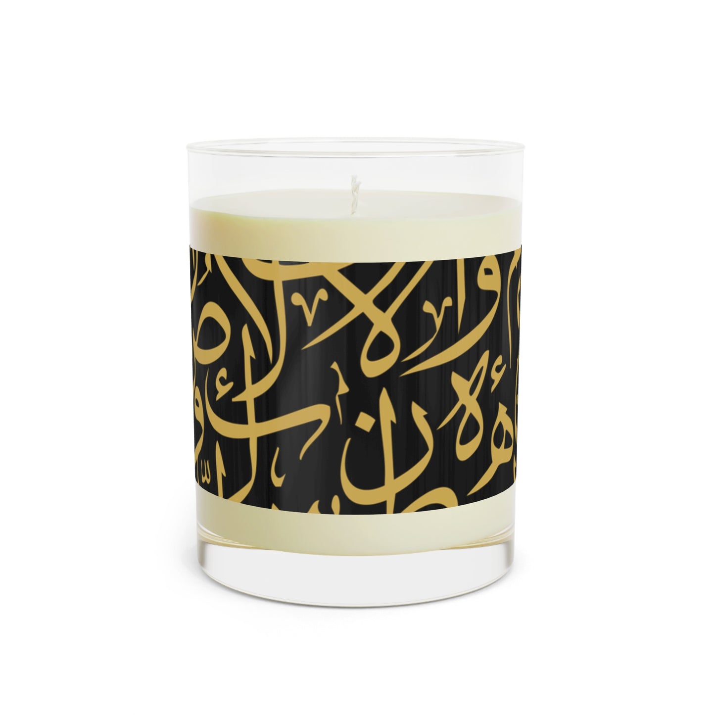 Black and Gold Arabic Letters Festive Scented Candle - Eco Friendly 11oz