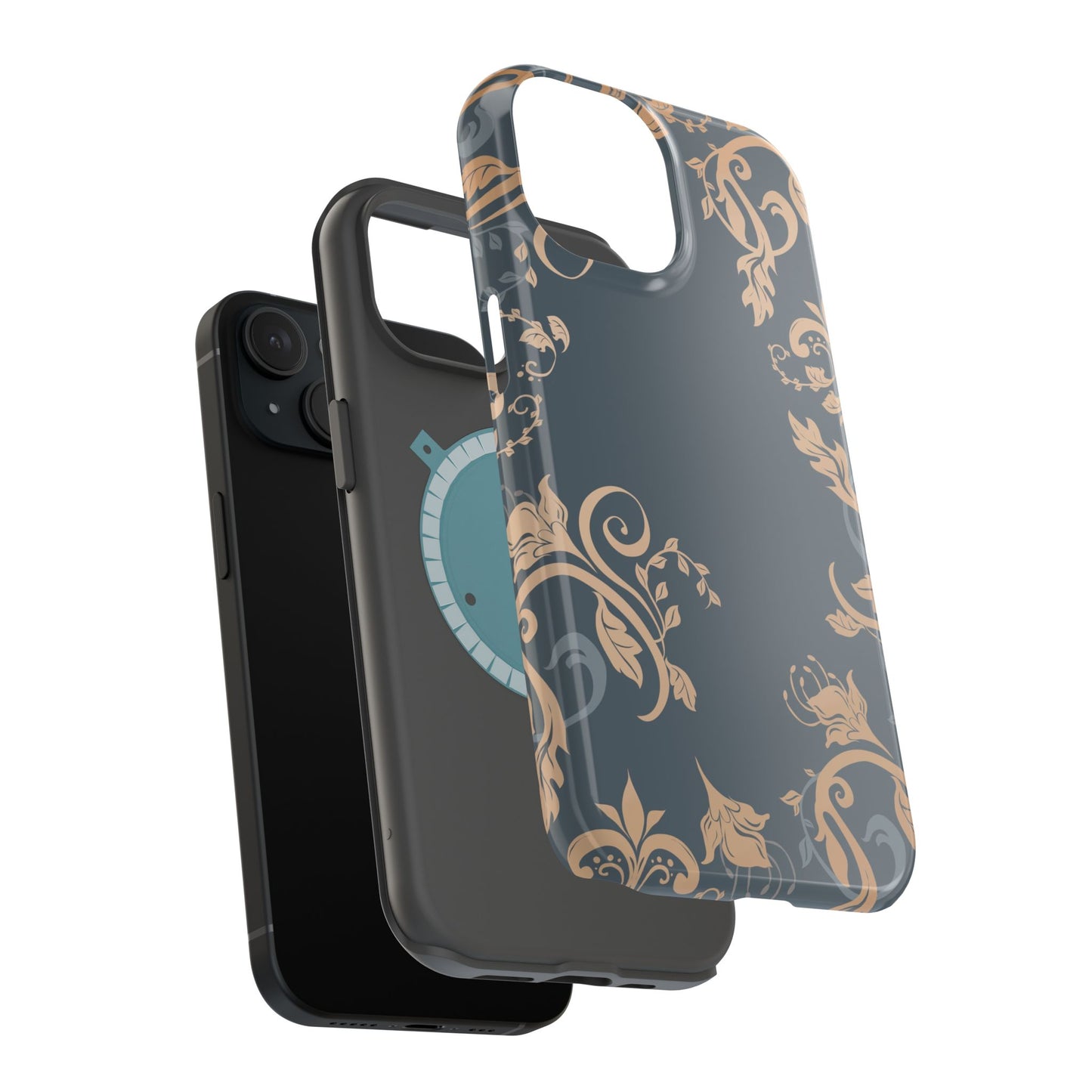 Gold flowers Iphone Magnetic Tough Cases