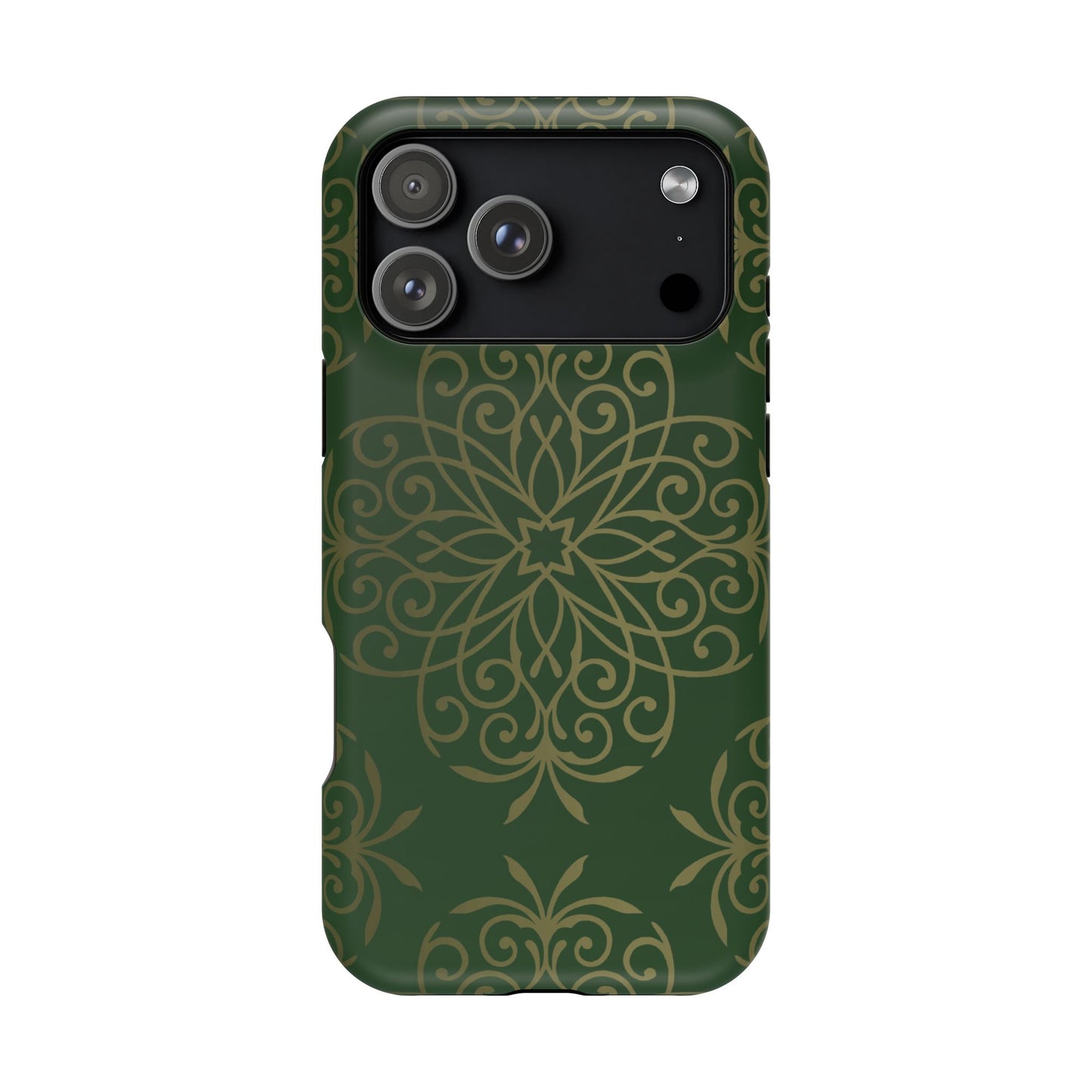 Gold and Green Flowery Design - Iphone Magnetic Tough Case