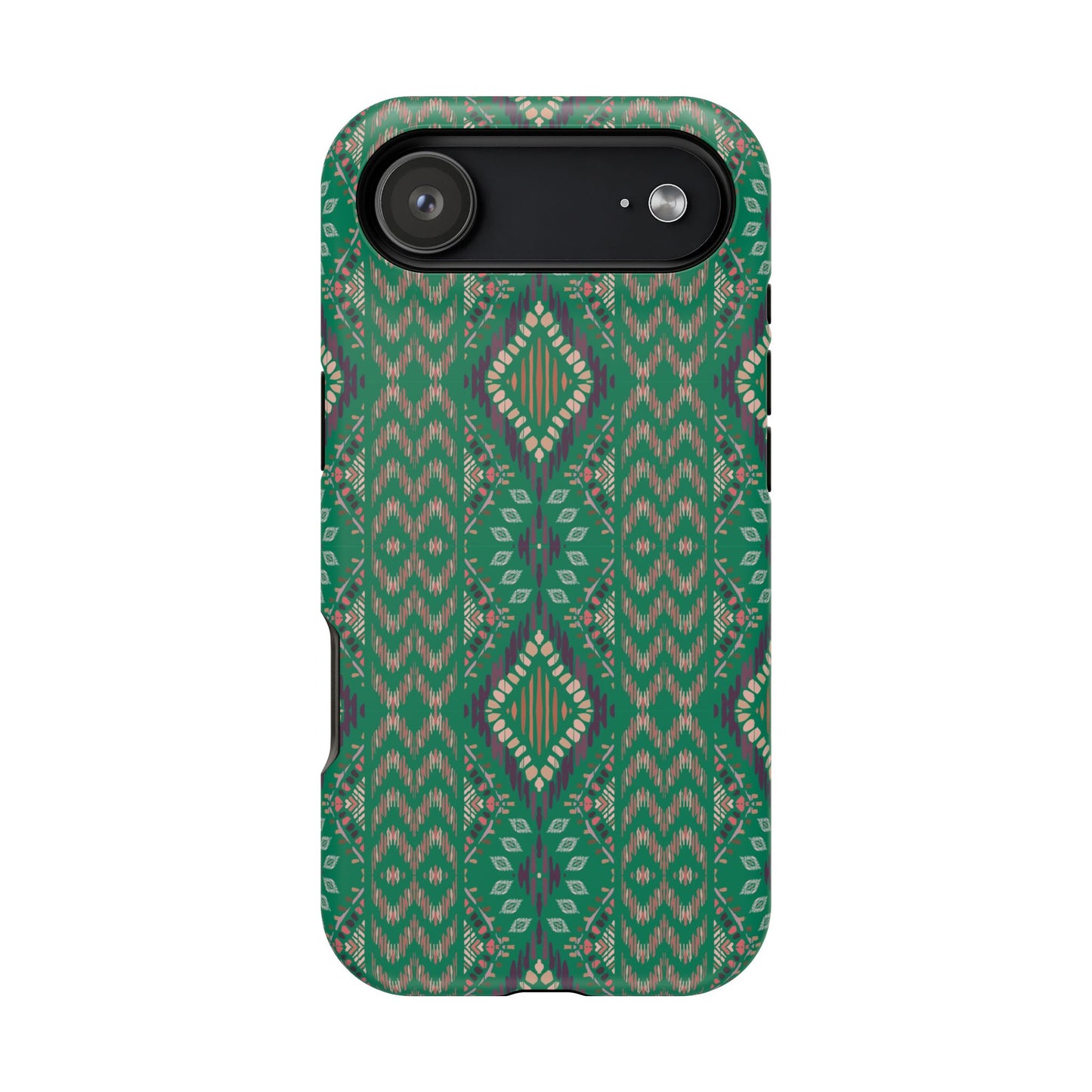 Emerald Green Geometric Design Iphone Magnetic Tough Case