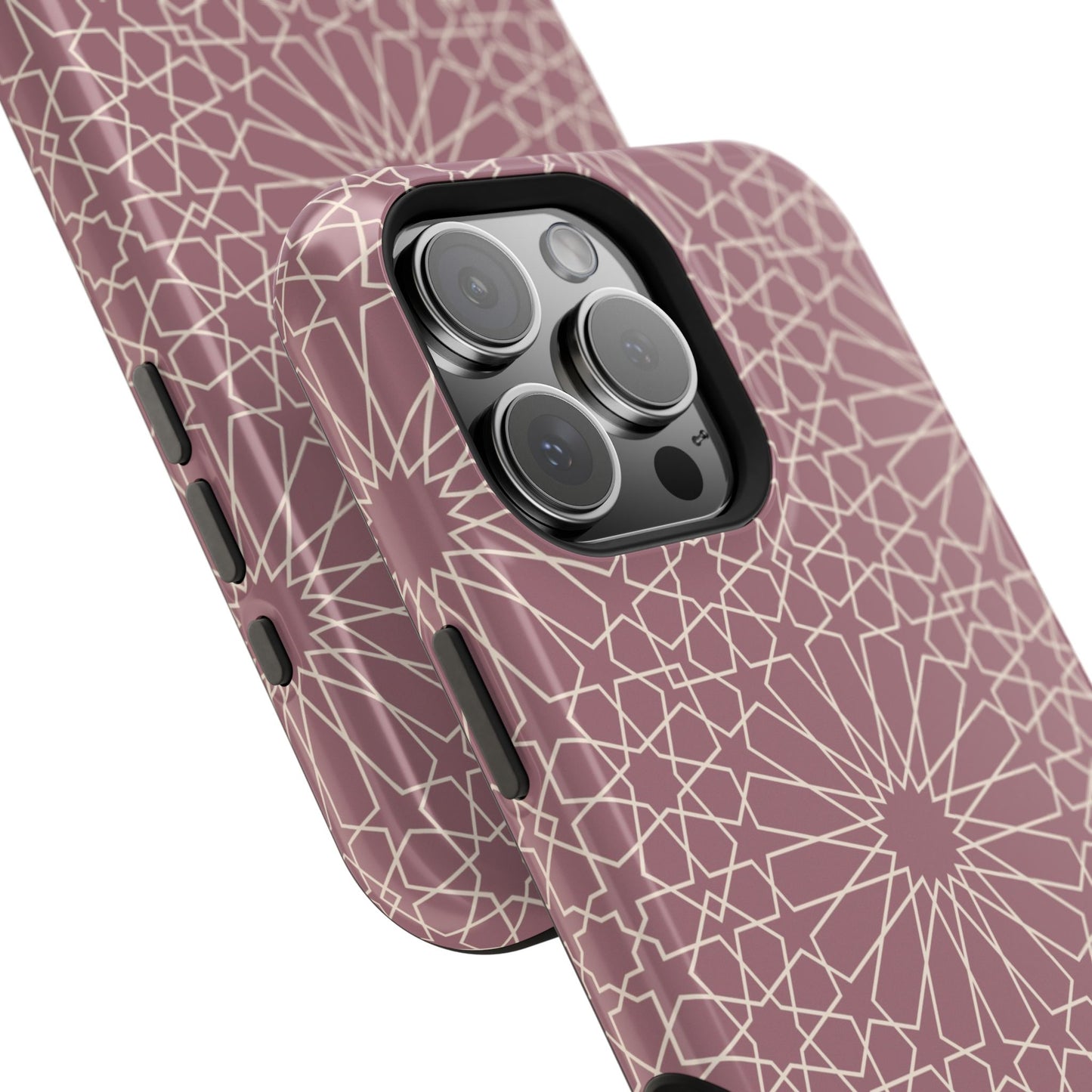 Pink Flower 🌸 Geometric Design Iphone Magnetic Tough Case