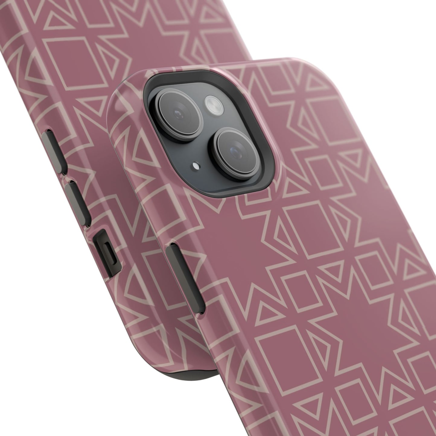 Pink Star ⭐️ Geometric Design - Iphone Magnetic Tough Case