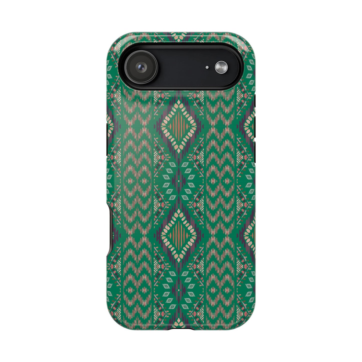 Emerald Green Geometric Design Iphone Magnetic Tough Case