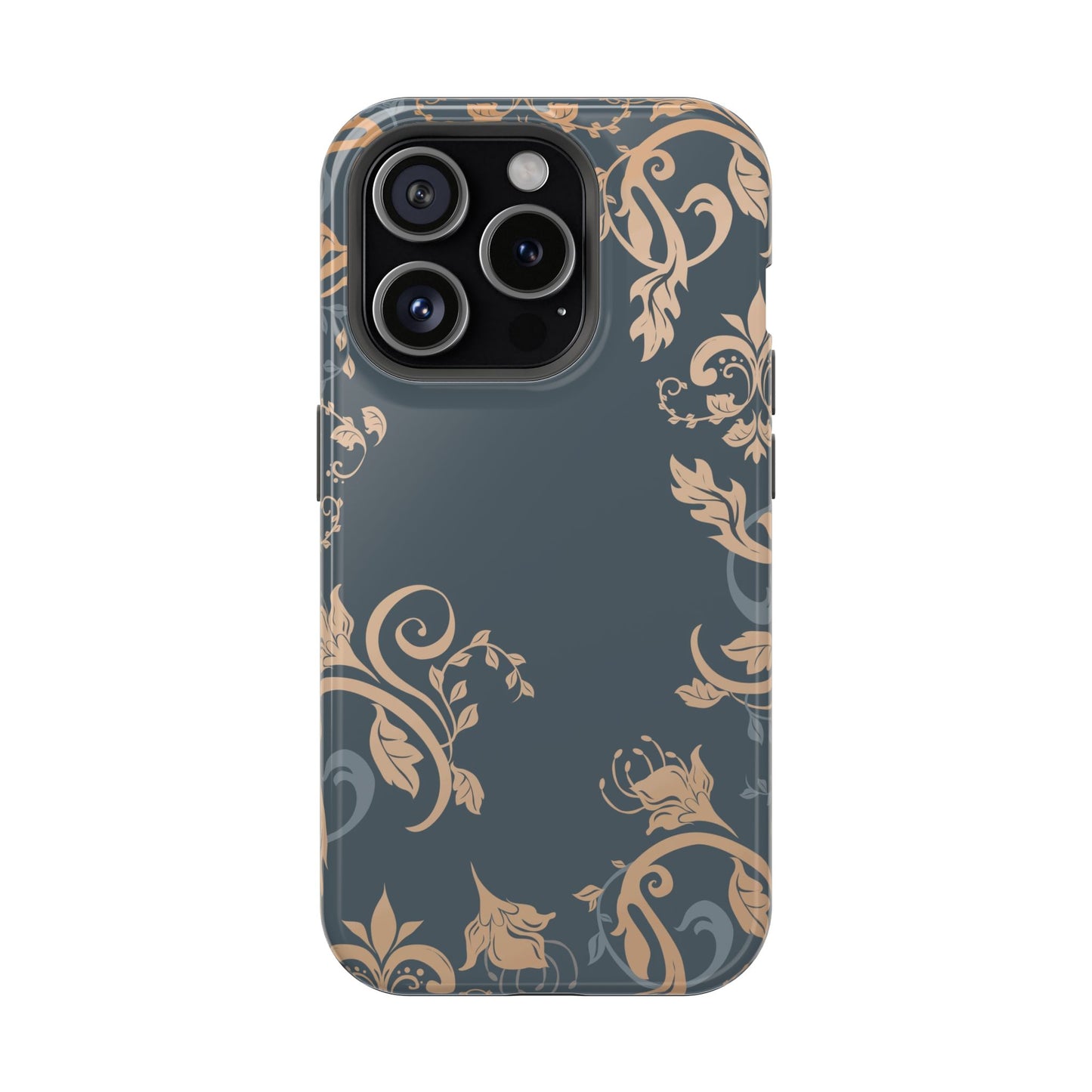 Gold flowers Iphone Magnetic Tough Cases