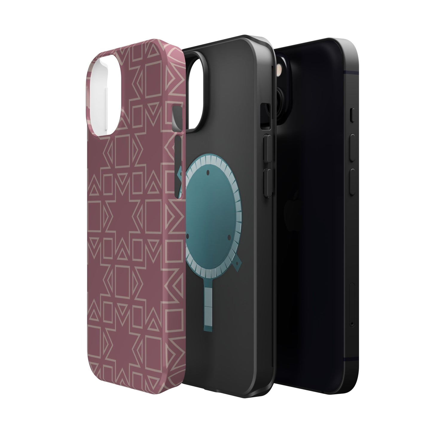 Pink Star ⭐️ Geometric Design - Iphone Magnetic Tough Case