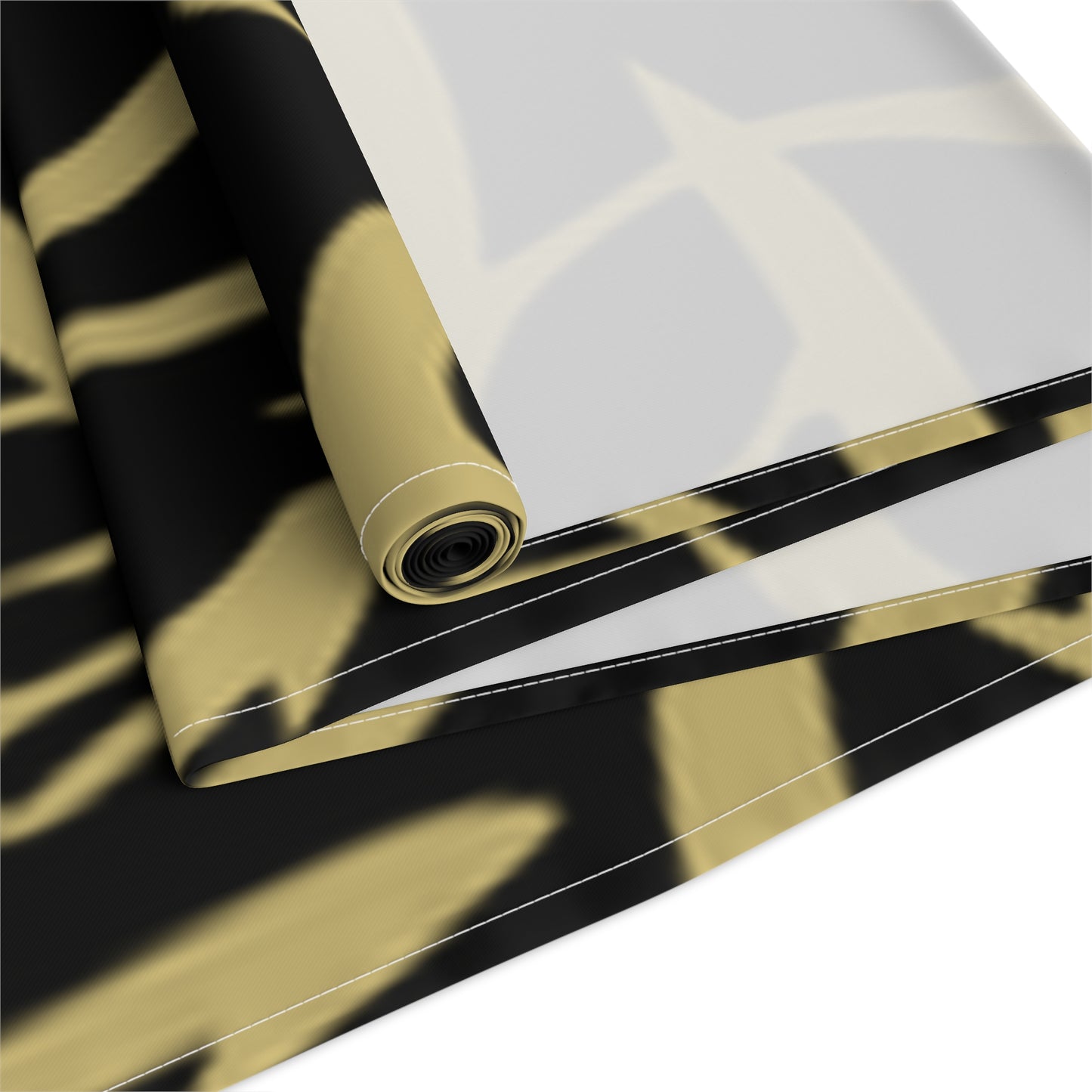 Black and Gold Arabic Letters Elegant Table Runner - Perfect for Dining & Celebrations