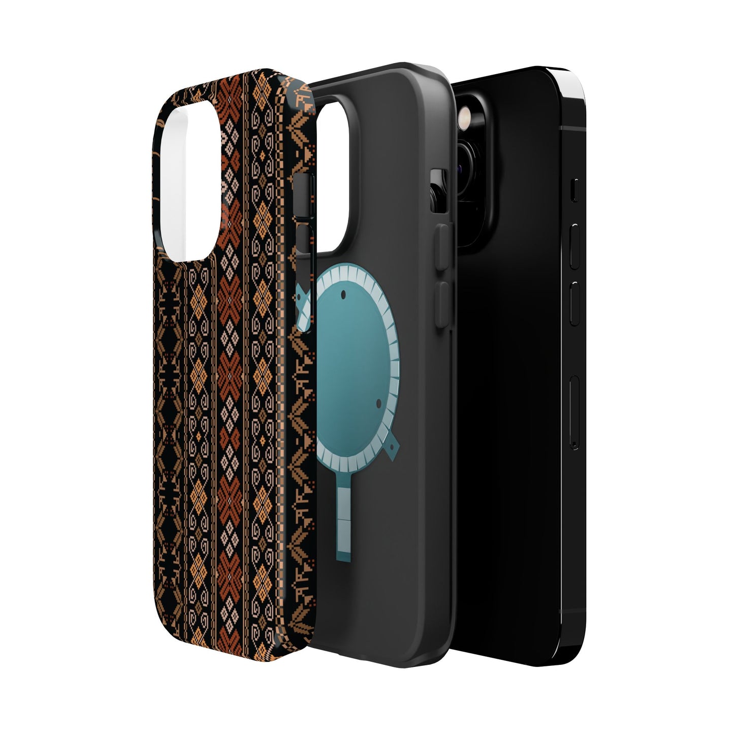 Floral Tatriz geometric Design - Iphone Magnetic Tough Case