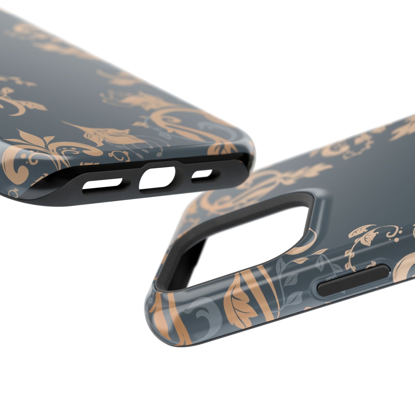 Gold flowers Iphone Magnetic Tough Cases