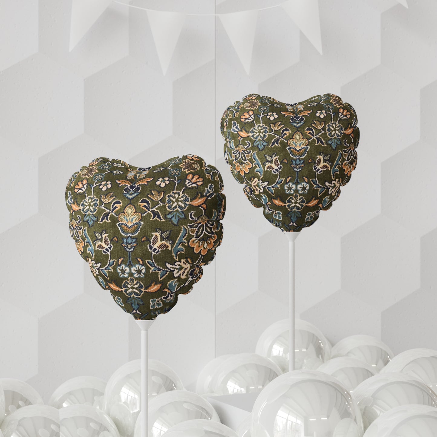 Rawdah Heart-Circle Shaped Decorative Balloon - 11" Star Pattern