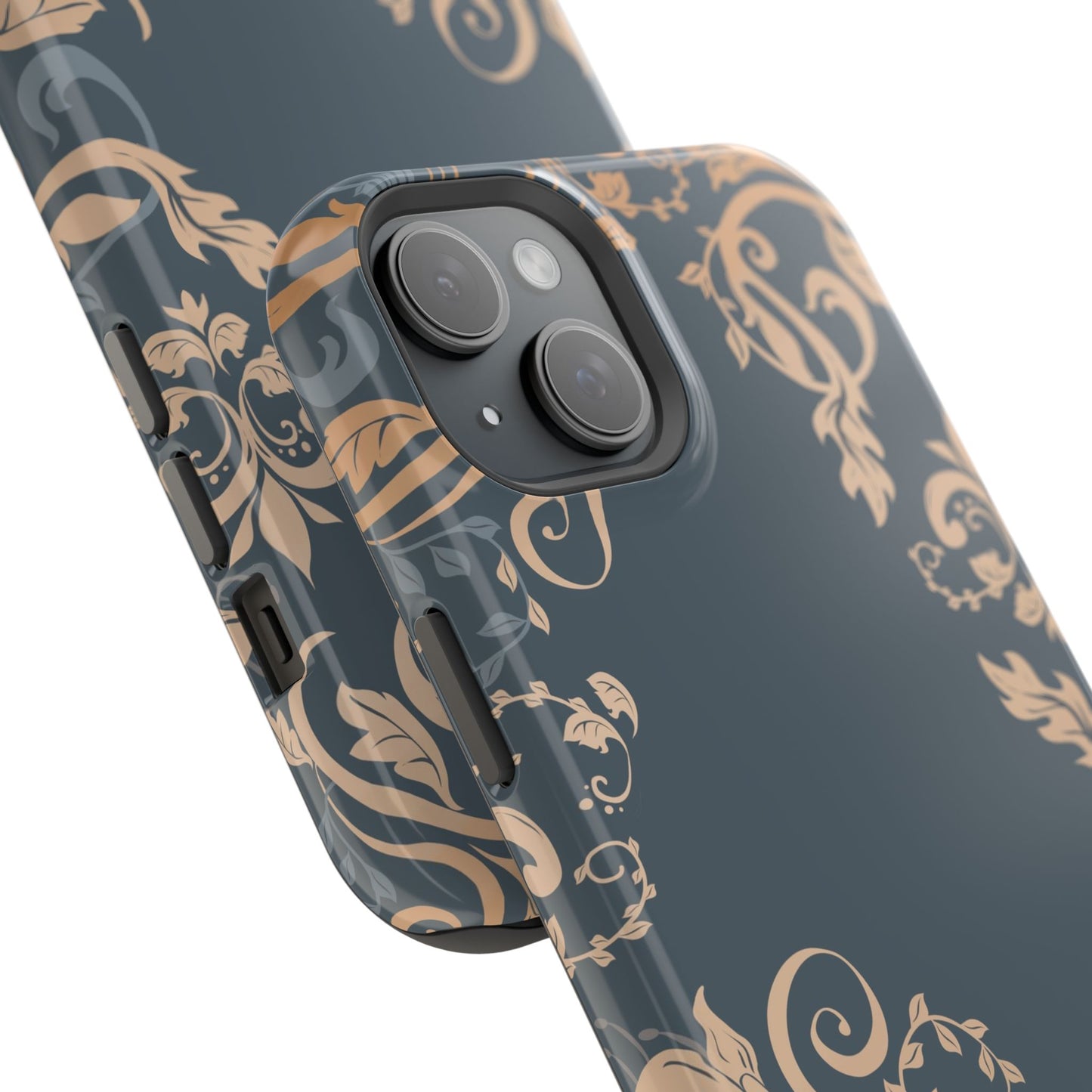Gold flowers Iphone Magnetic Tough Cases