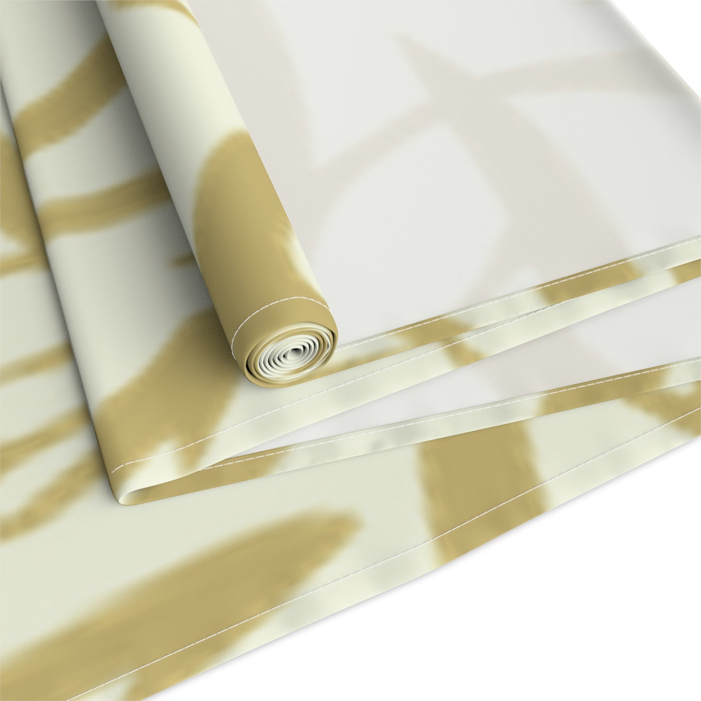 Beige and Gold Arabic Letters Elegant Table Runner - Perfect for Dining & Celebrations