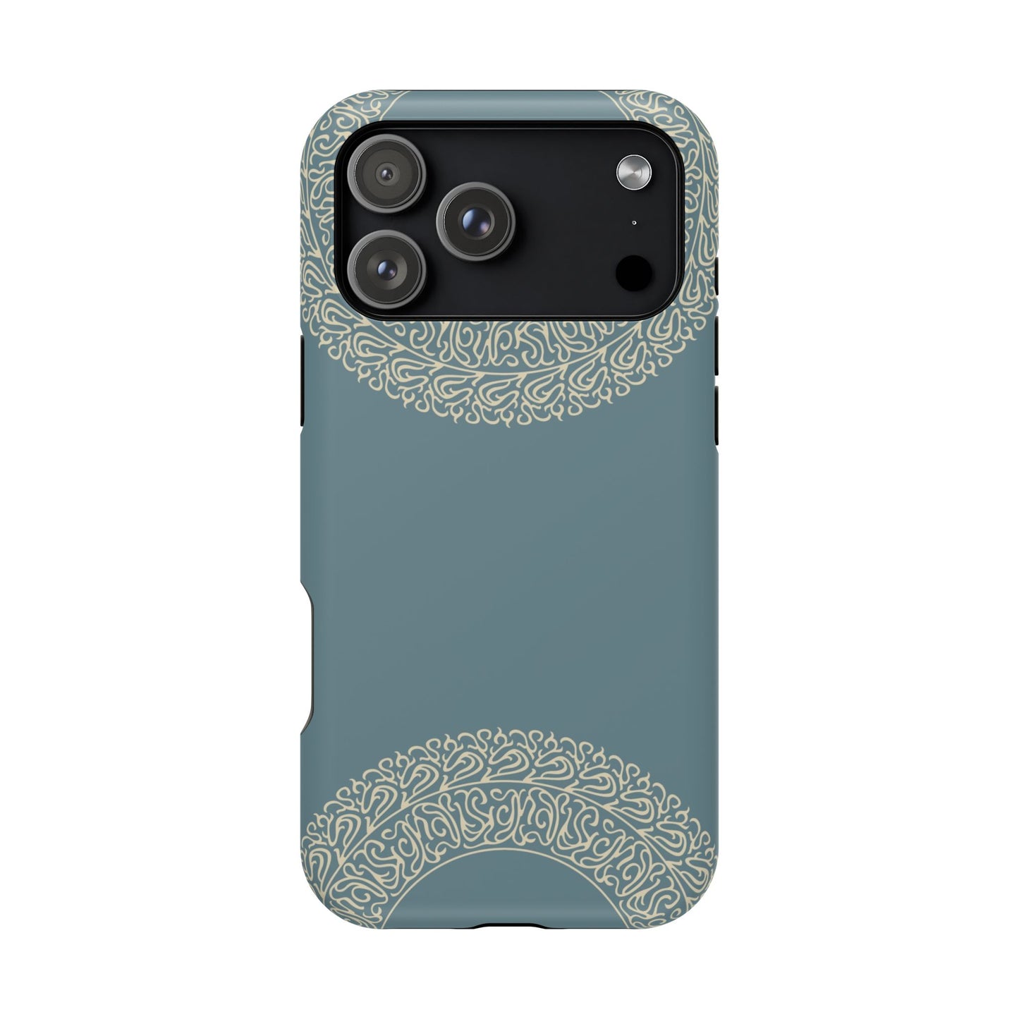 Beige geometric circle Design - Iphone Magnetic Tough Case