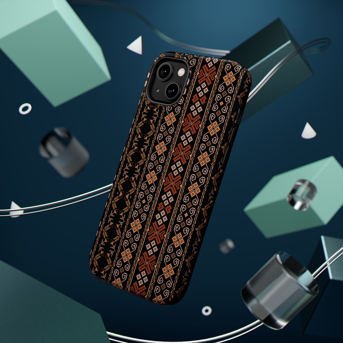 Floral Tatriz geometric Design - Iphone Magnetic Tough Case