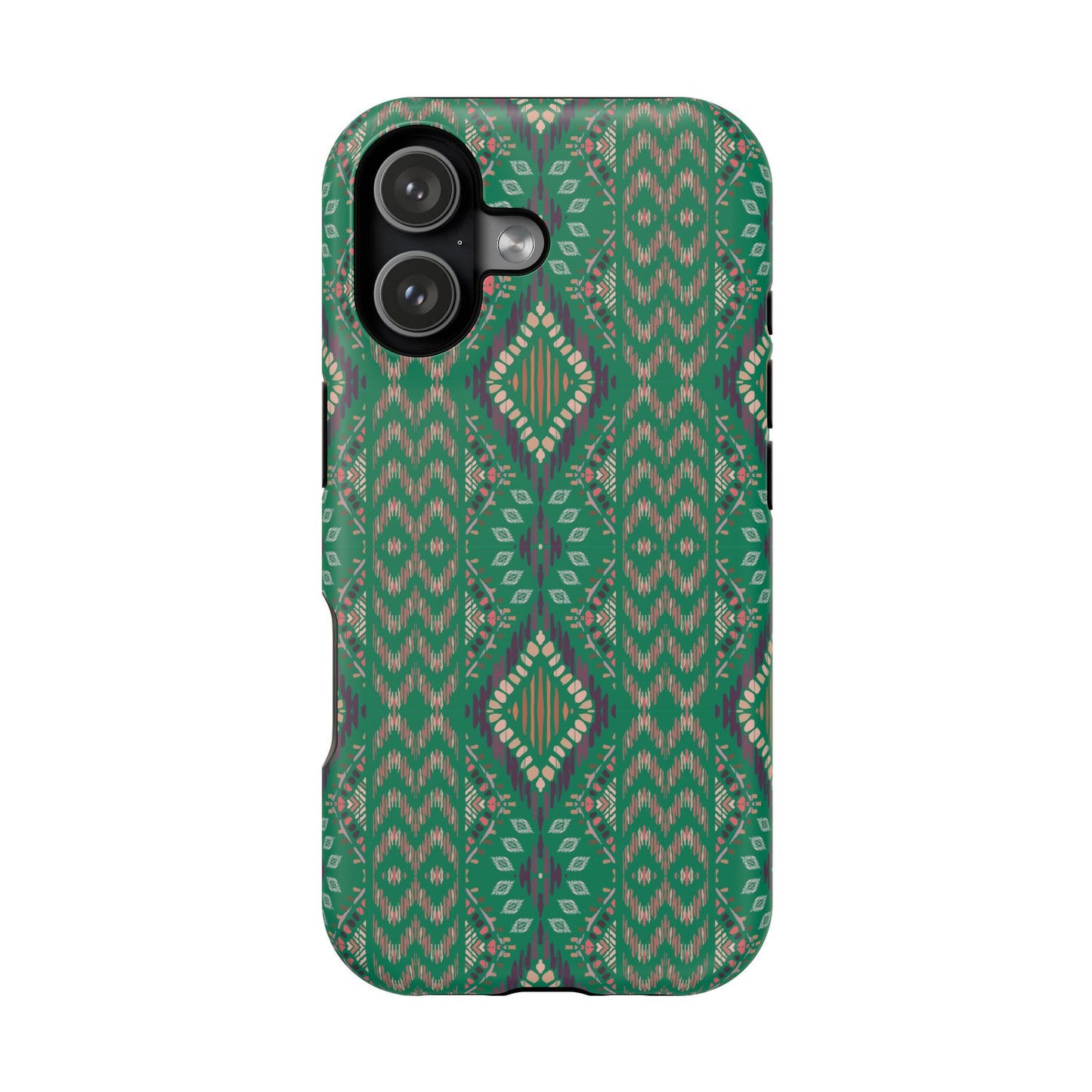 Emerald Green Geometric Design Iphone Magnetic Tough Case