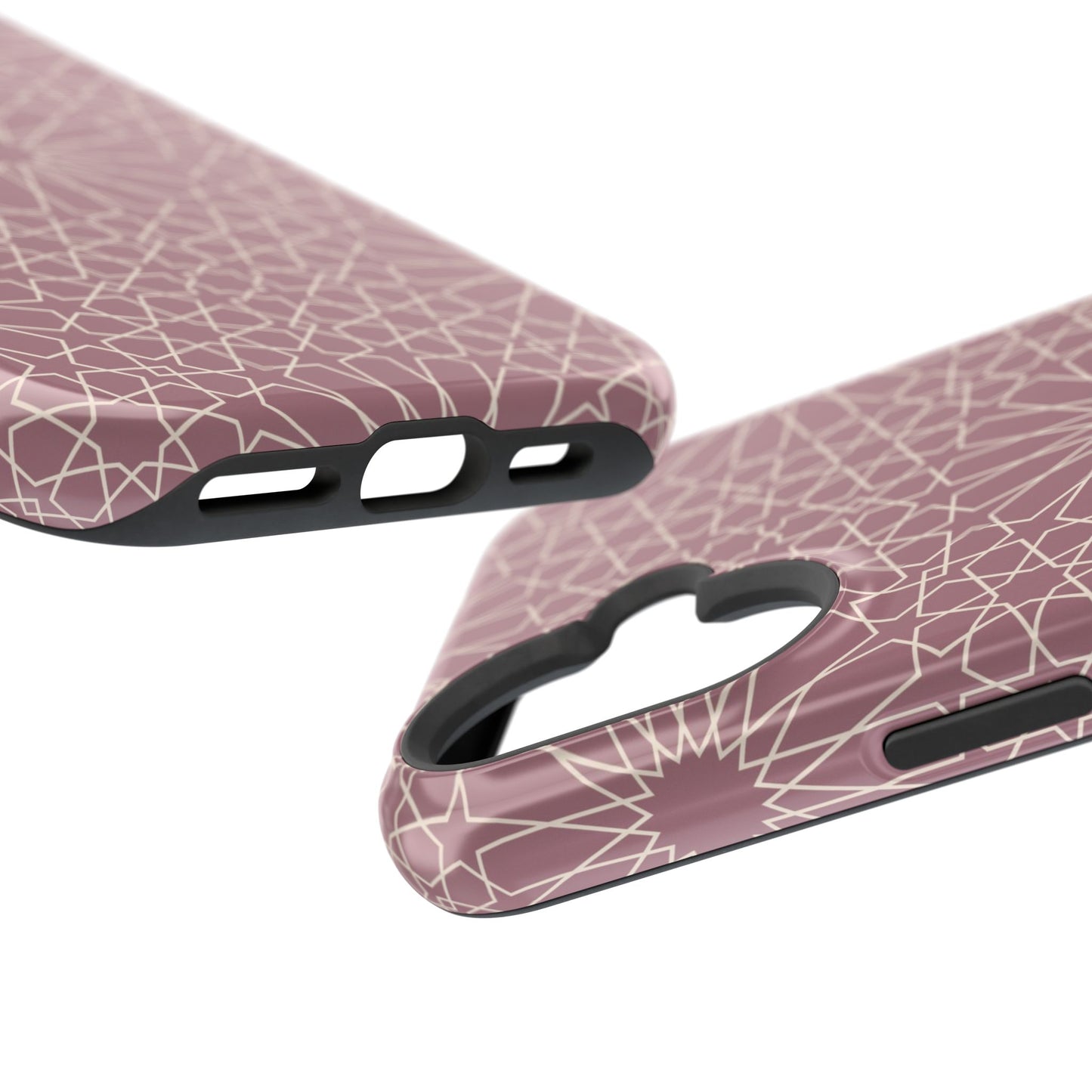 Pink Flower 🌸 Geometric Design Iphone Magnetic Tough Case