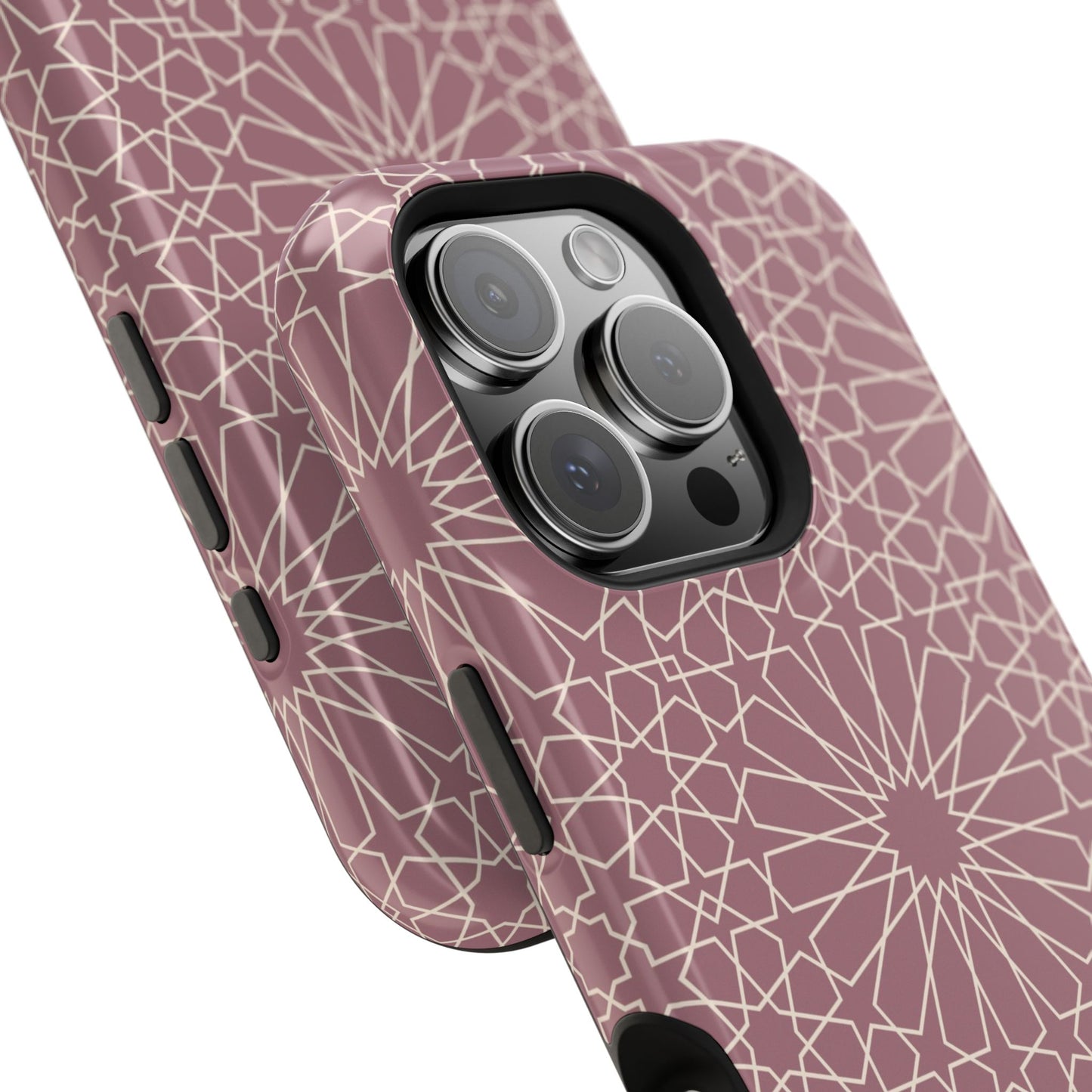 Pink Flower 🌸 Geometric Design Iphone Magnetic Tough Case
