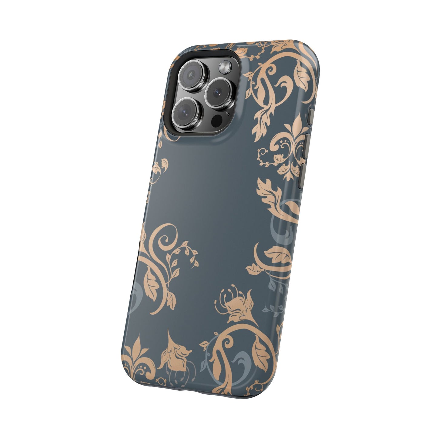 Gold flowers Iphone Magnetic Tough Cases