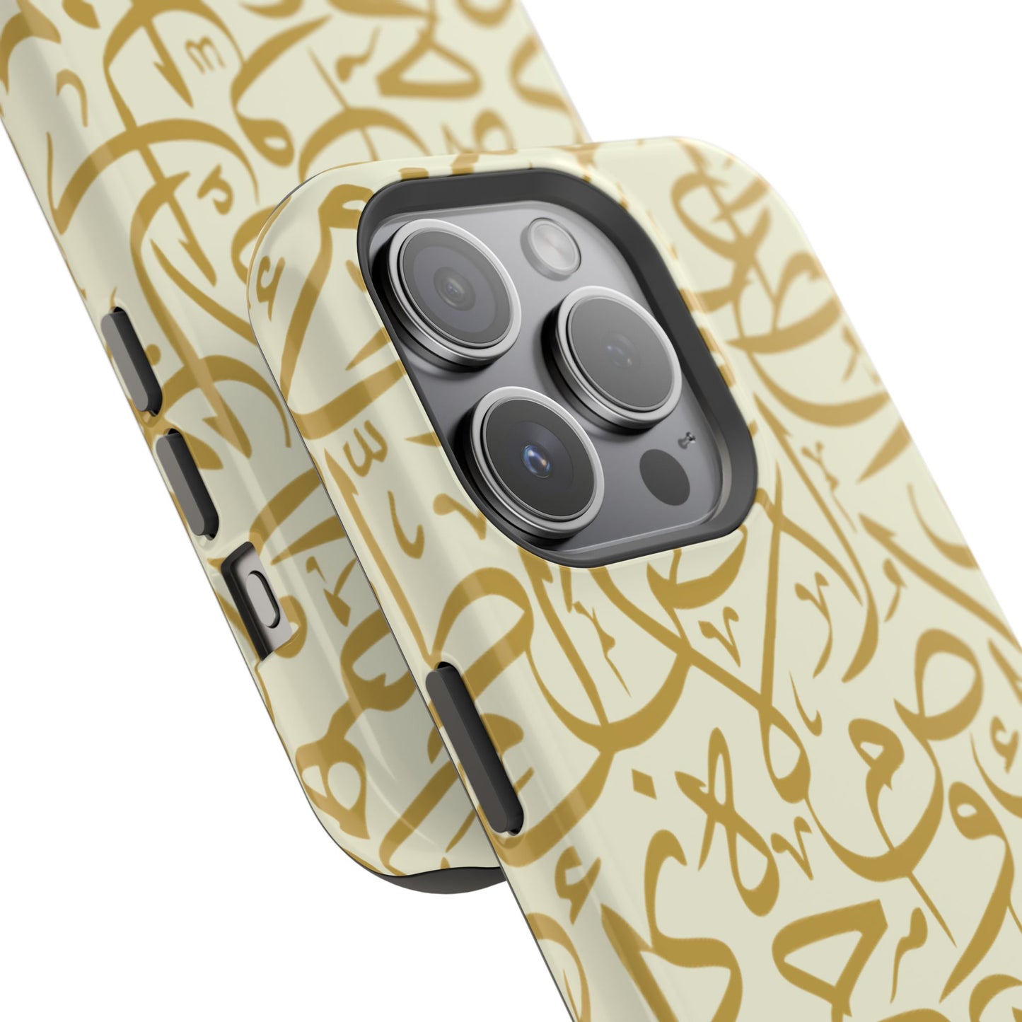 Beige and Gold Arabic Letters Iphone Magnetic Tough Cases