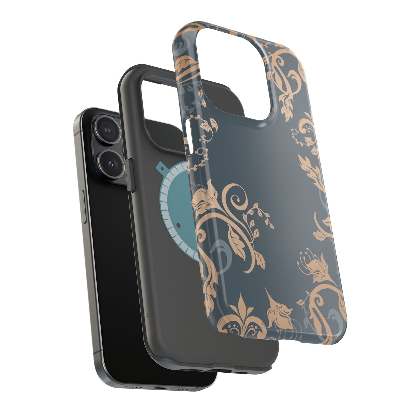 Gold flowers Iphone Magnetic Tough Cases