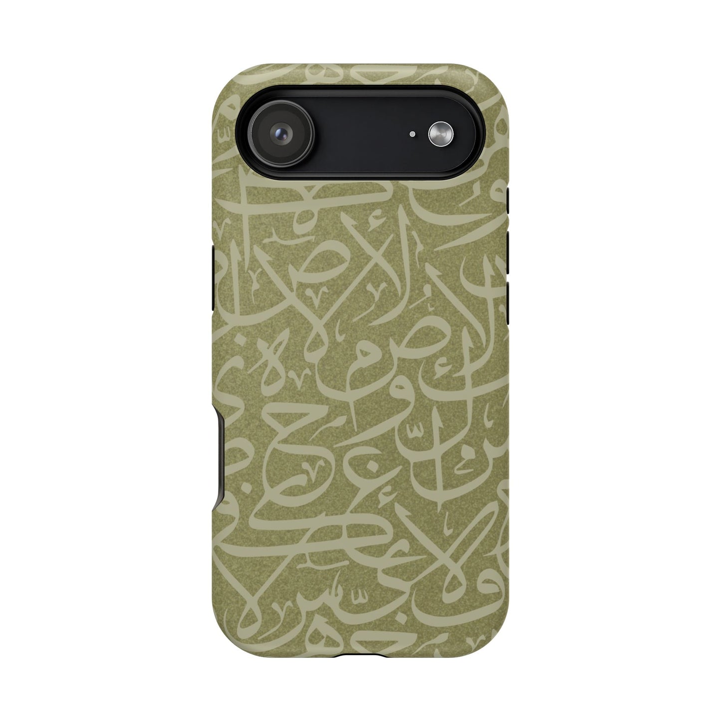 Olive Green Arabic Letters Calligraphy Iphone Magnetic Tough Case
