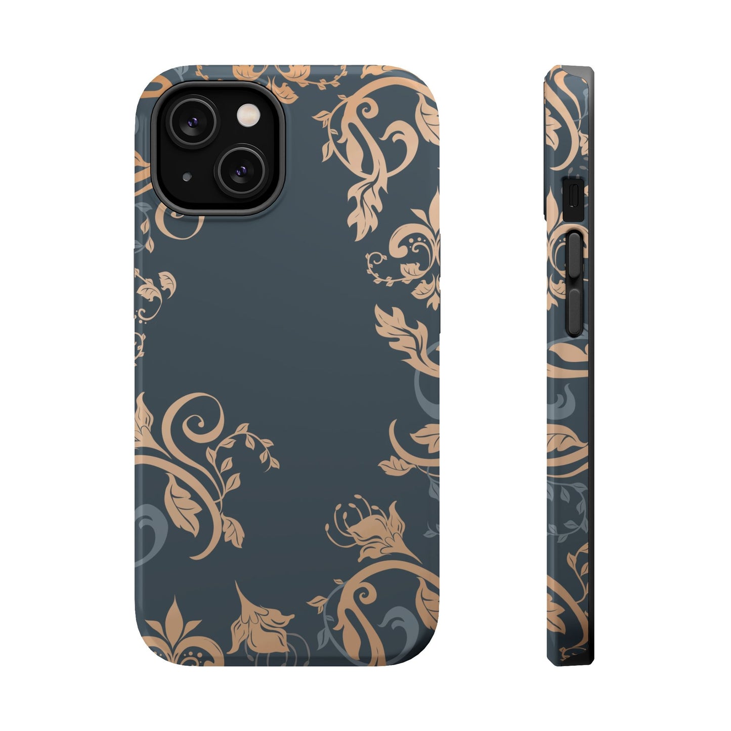 Gold flowers Iphone Magnetic Tough Cases