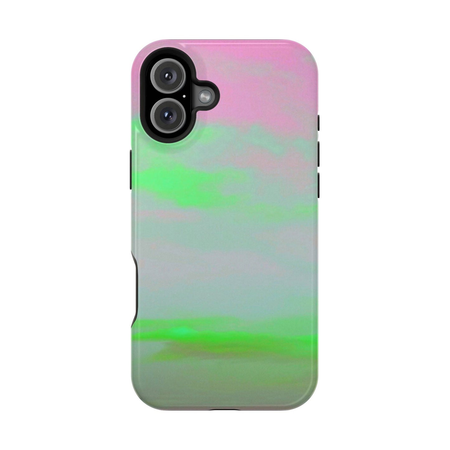 Green and pink sky Design - Iphone Magnetic Tough Case