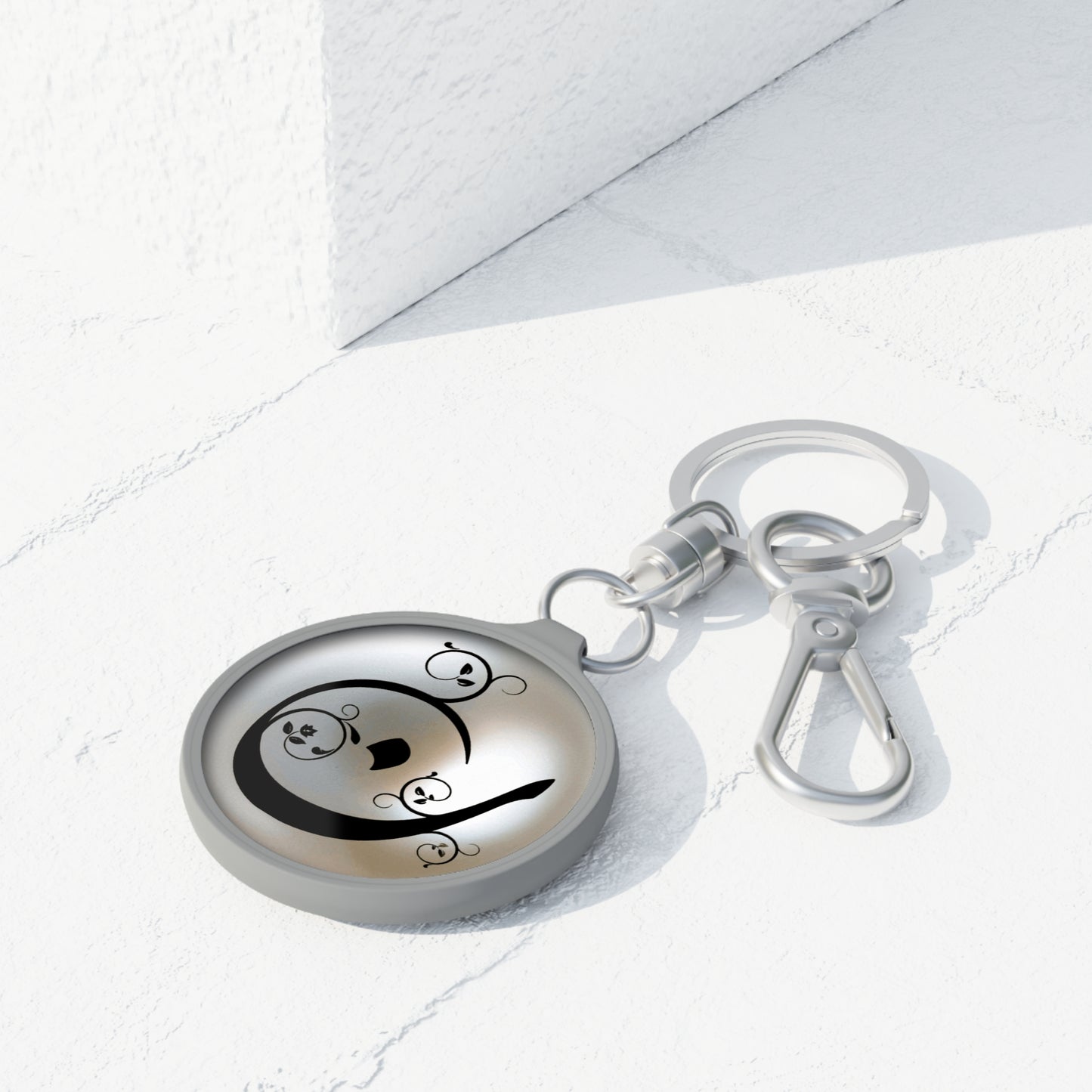 Noon “N” “ن“ Arabic monogram charm/ key ring - Perfect Gift