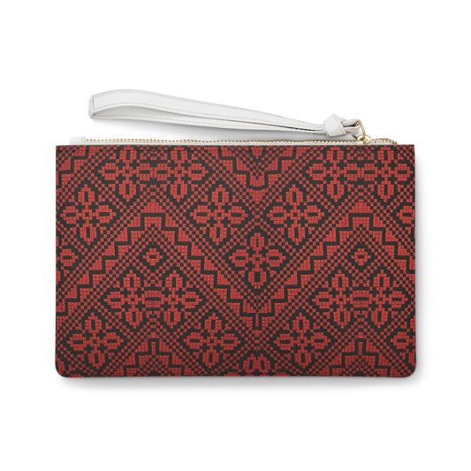 Tatreez Themed Clutch Bag, Stylish Purse