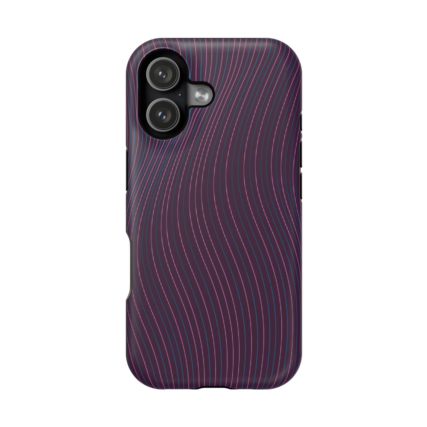 Purple Line Pattern Design - Iphone Magnetic Tough Case