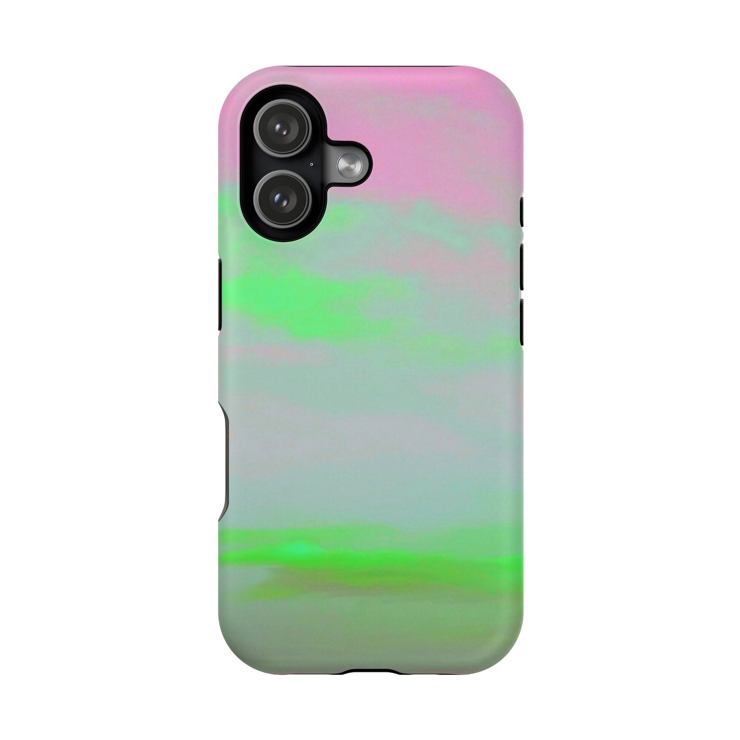 Green and pink sky Design - Iphone Magnetic Tough Case