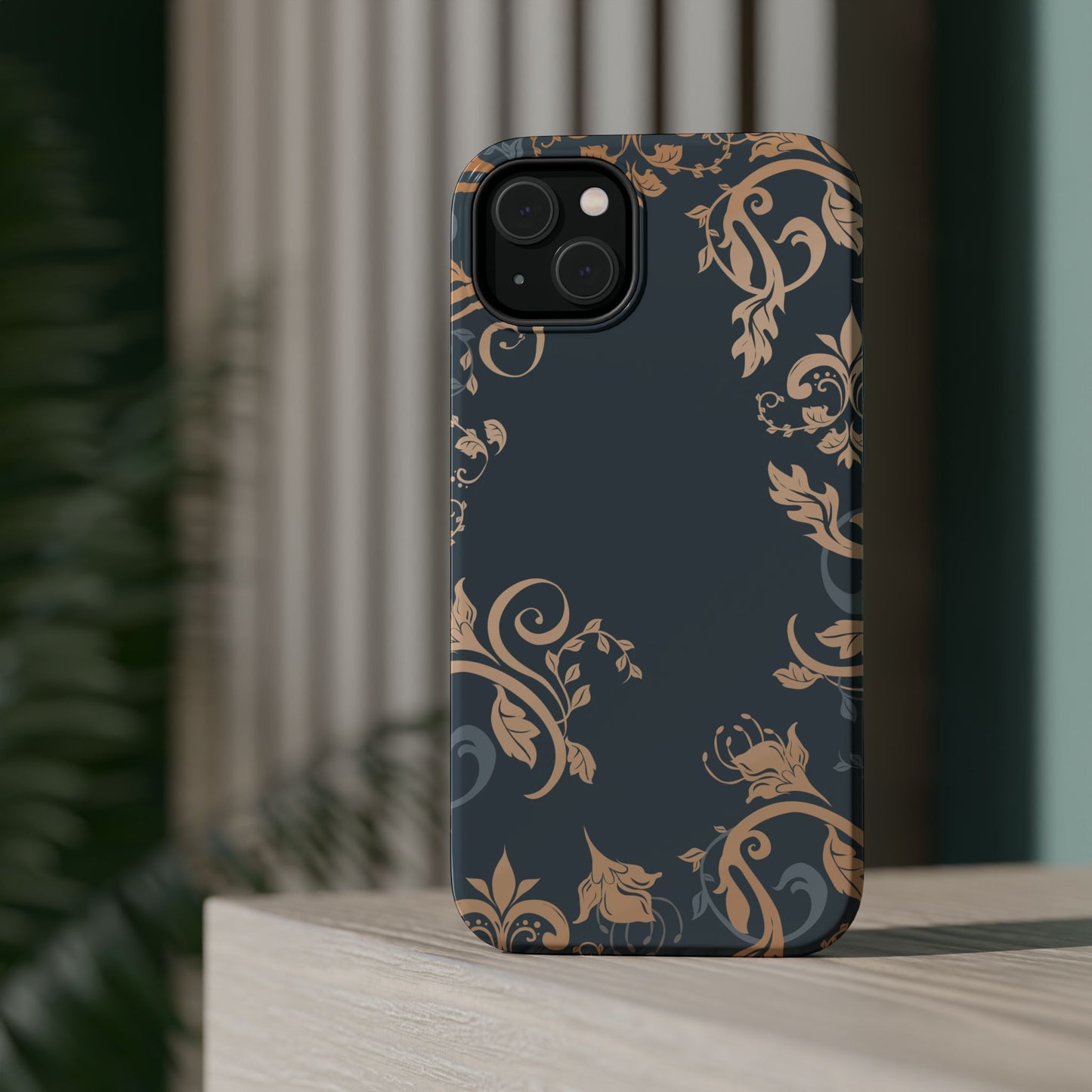 Gold flowers Iphone Magnetic Tough Cases