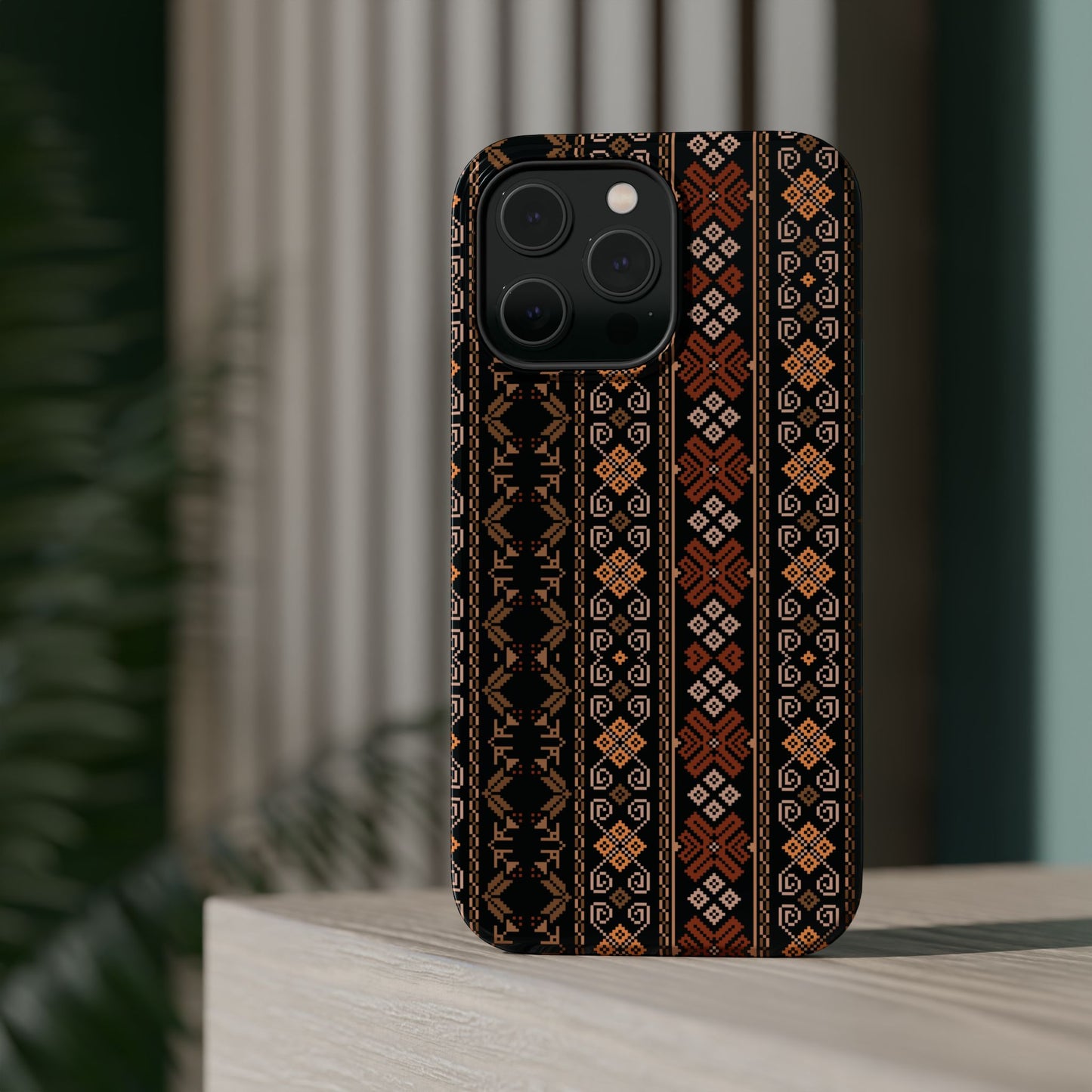 Floral Tatriz geometric Design - Iphone Magnetic Tough Case