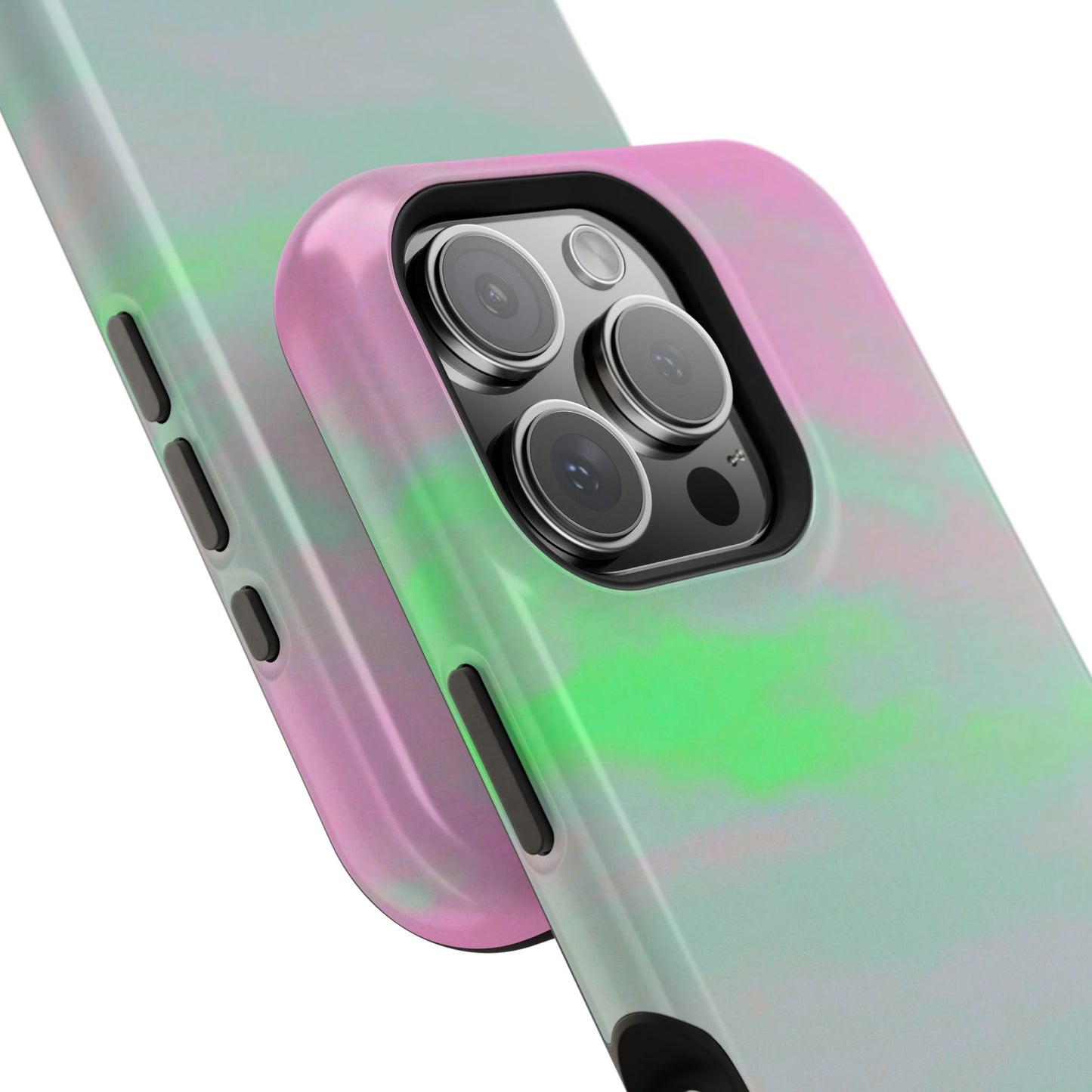 Green and pink sky Design - Iphone Magnetic Tough Case