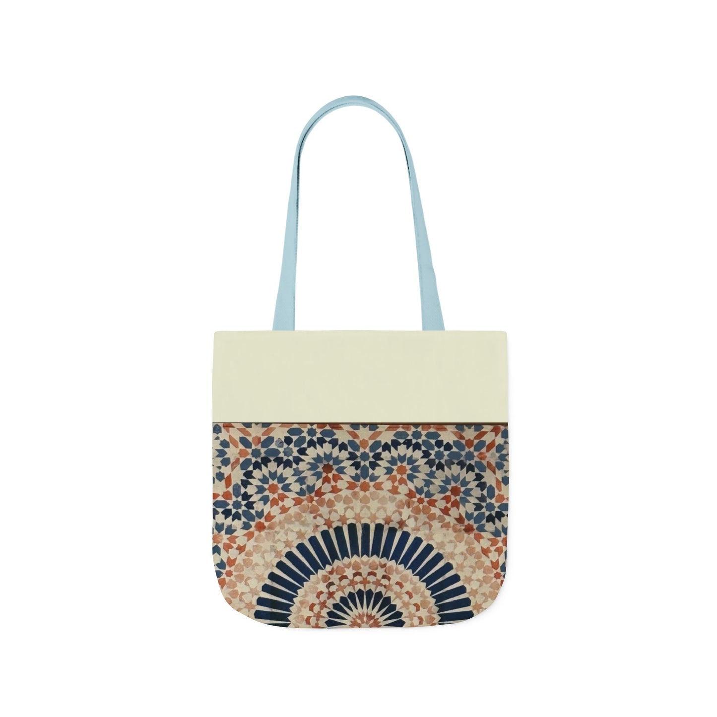 Moroccan Design Tote Bag, 3-Color Straps