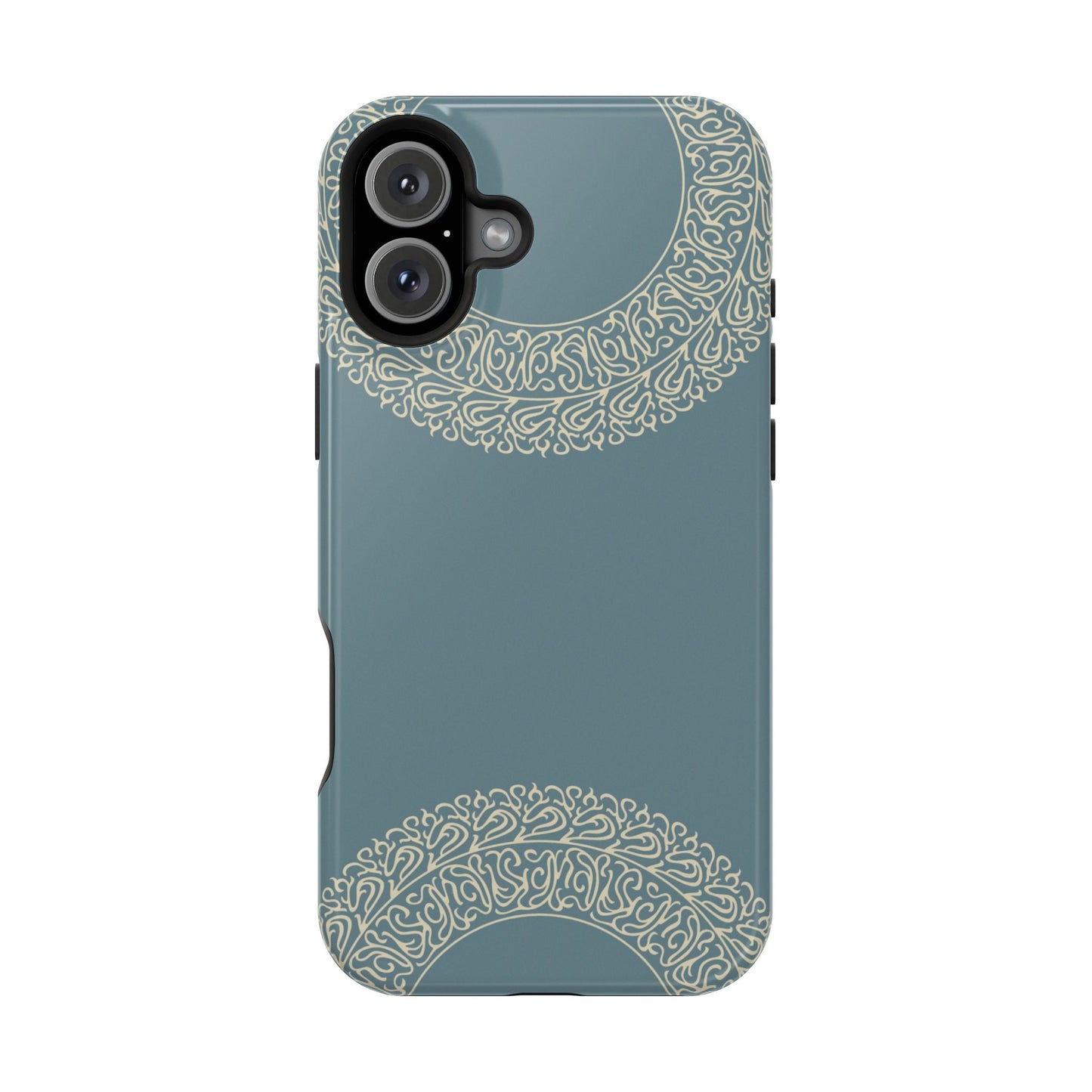 Beige geometric circle Design - Iphone Magnetic Tough Case