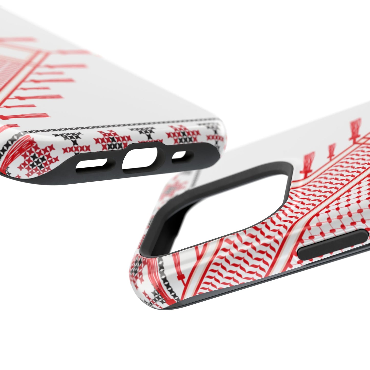 Red and White Hattah Design Iphone Magnetic Tough Case