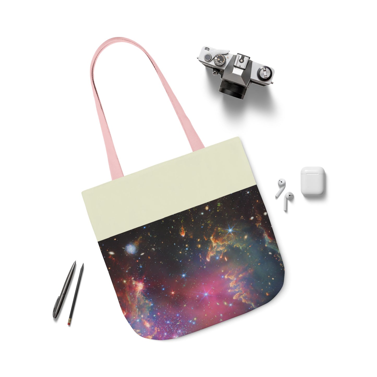 Star Cluster Canvas Tote Bag, 4-Color Straps