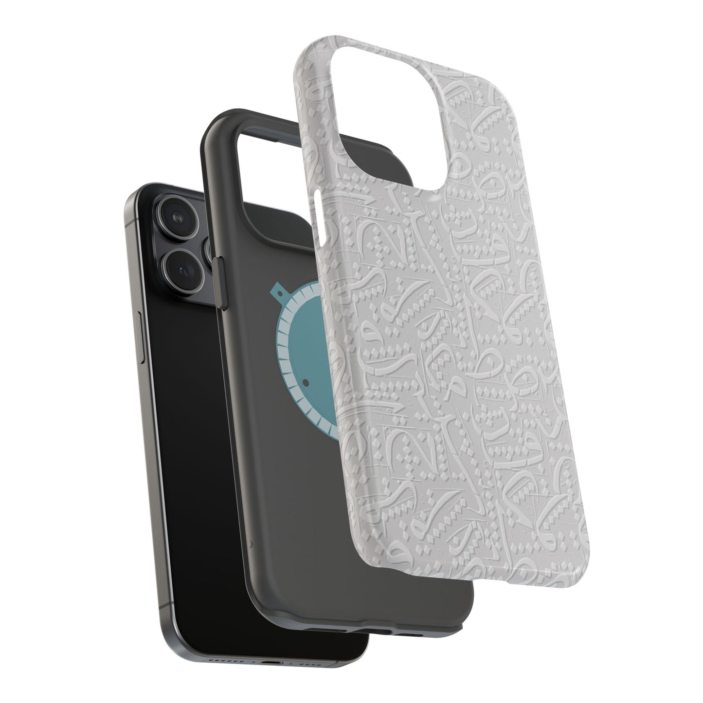 White Arabic calligraphy letters - Iphone Magnetic Tough Case