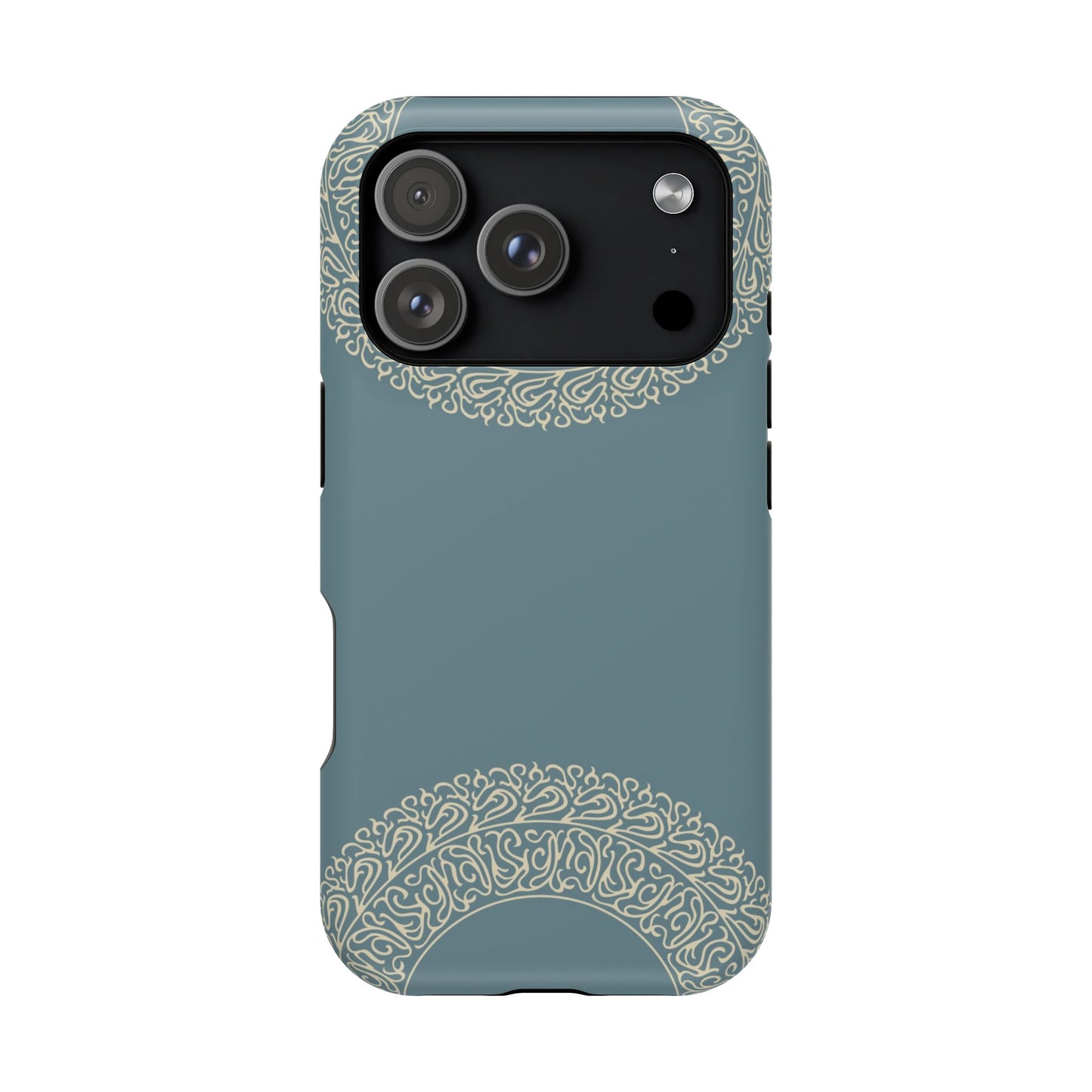 Beige geometric circle Design - Iphone Magnetic Tough Case