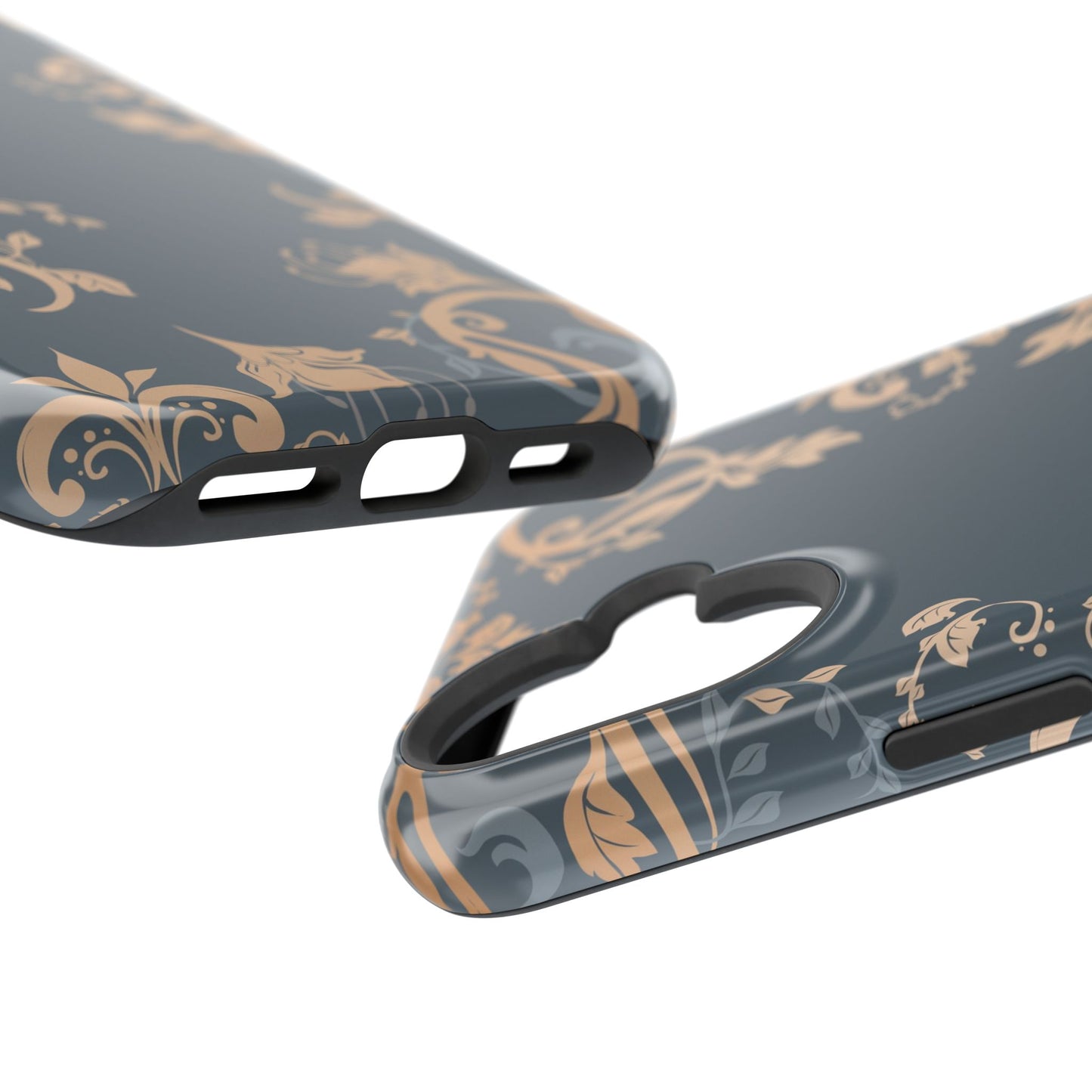 Gold flowers Iphone Magnetic Tough Cases