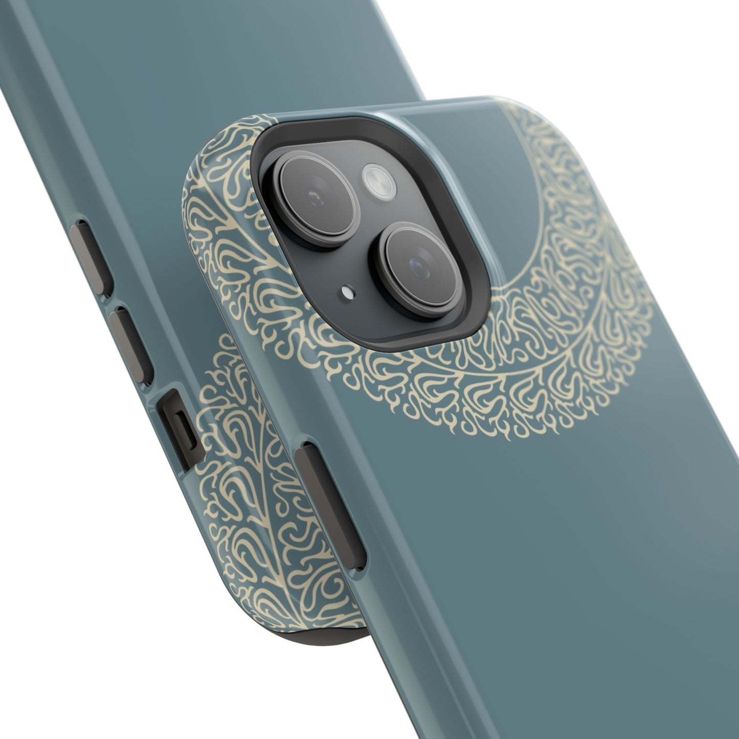 Beige geometric circle Design - Iphone Magnetic Tough Case