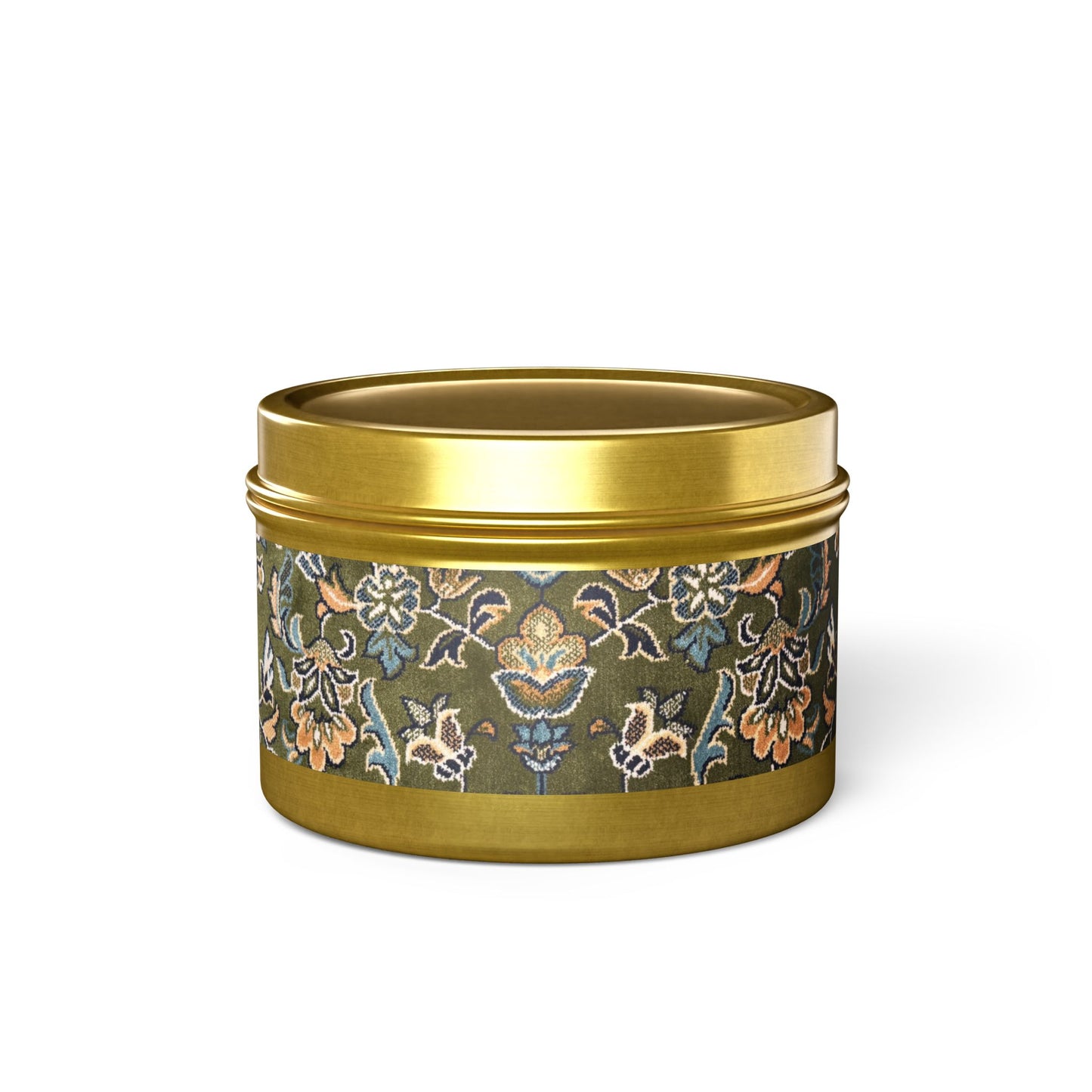 Rawdah Golden Tin Candles | Elegant Home Fragrance | Decorative Candle Gifts for All Occasions | Relaxing Aromatherapy