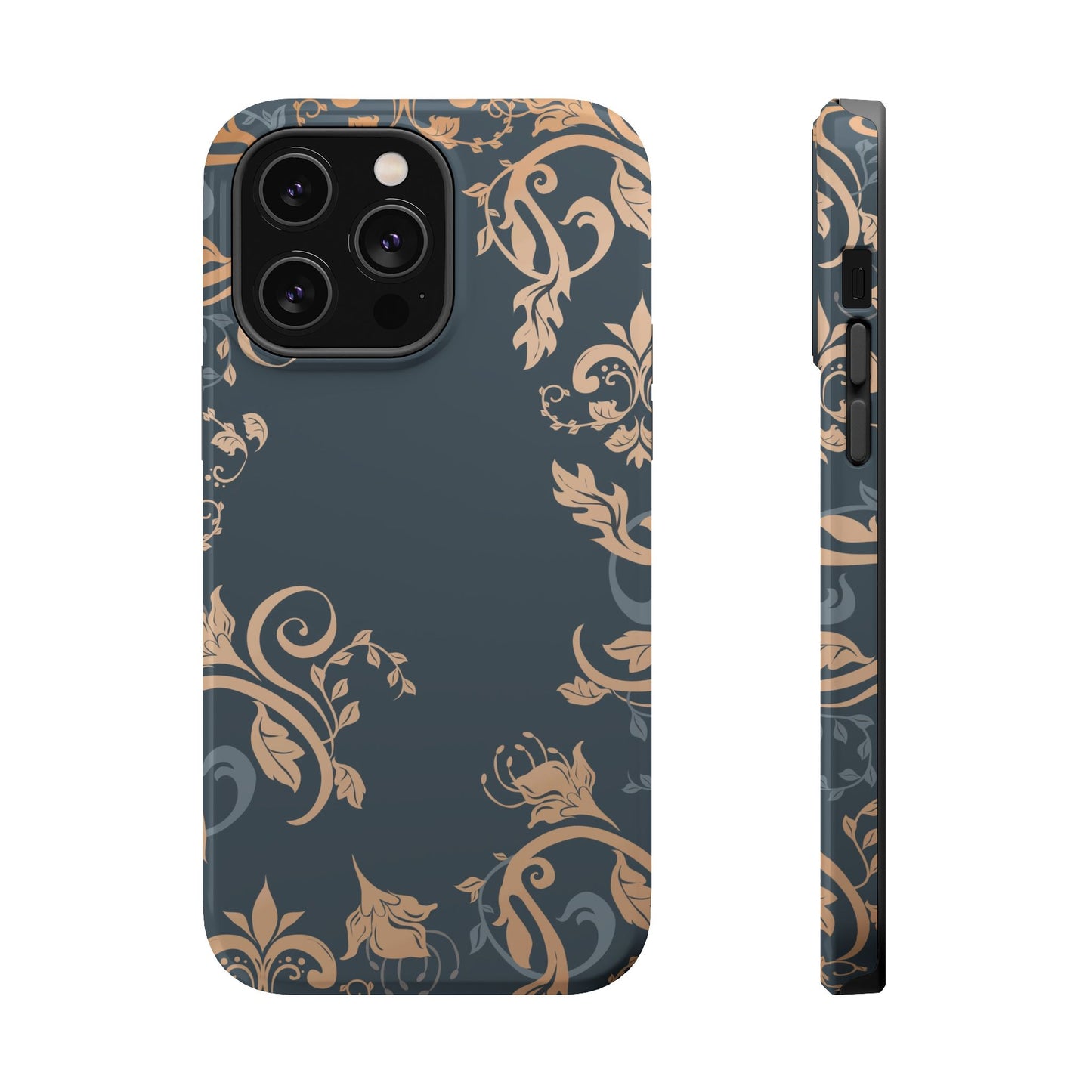 Gold flowers Iphone Magnetic Tough Cases