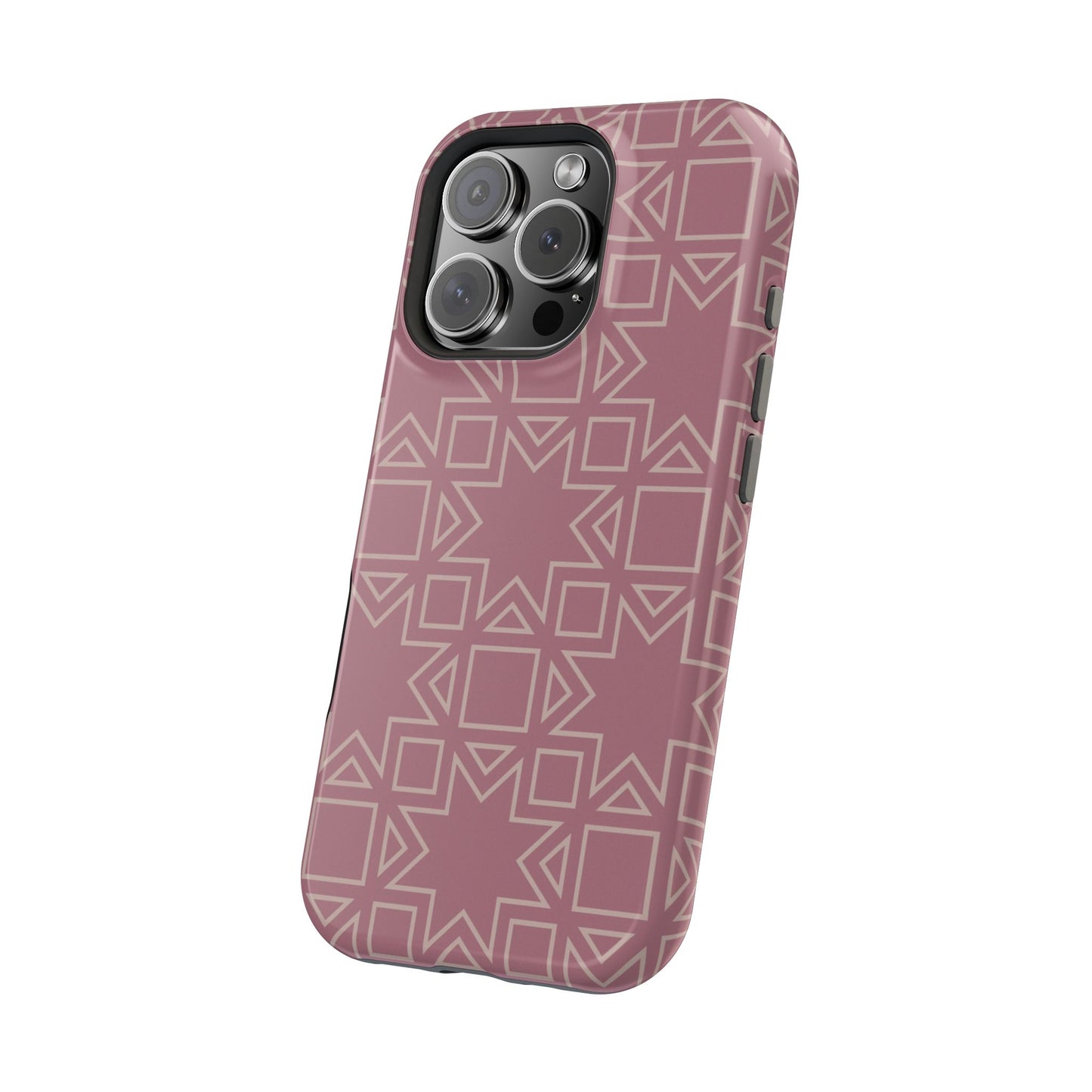 Pink Star ⭐️ Geometric Design - Iphone Magnetic Tough Case