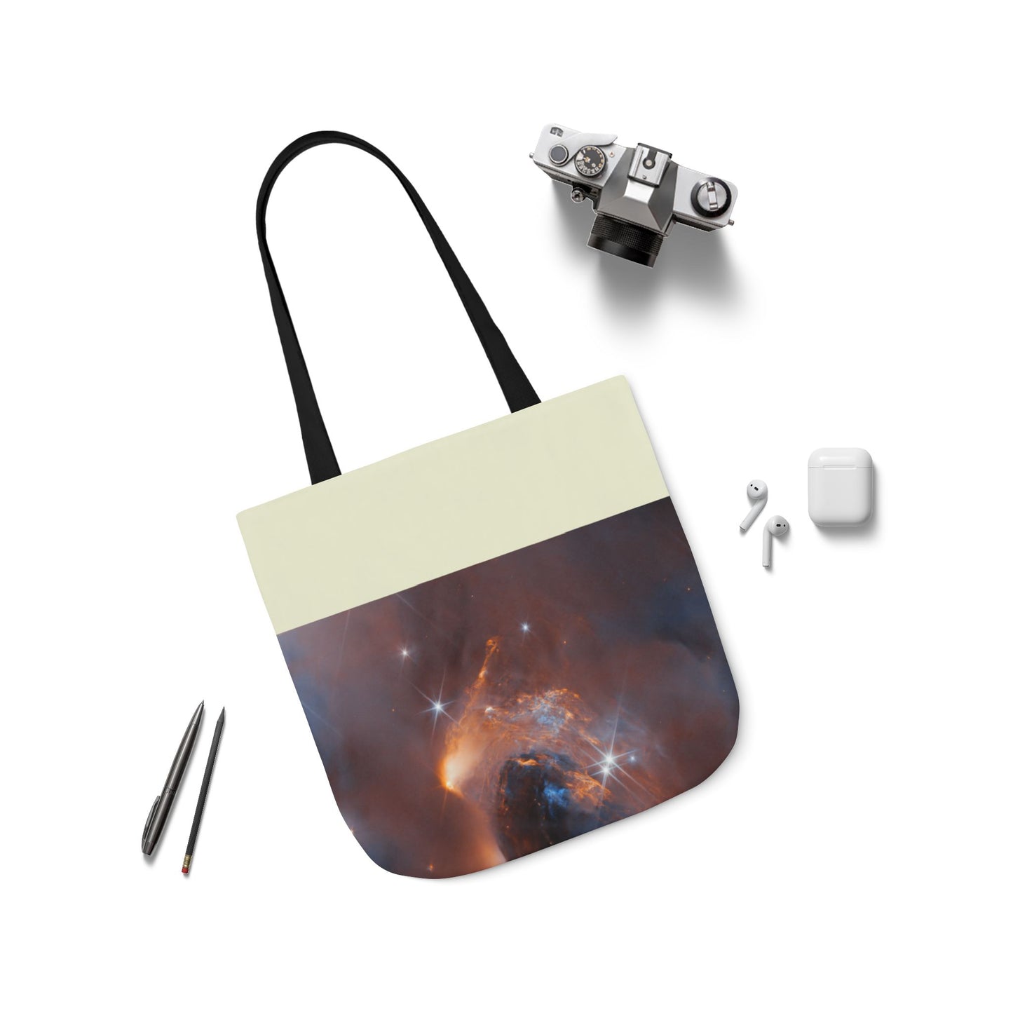 New-Born Star Canvas Tote Bag, 3-Color Straps