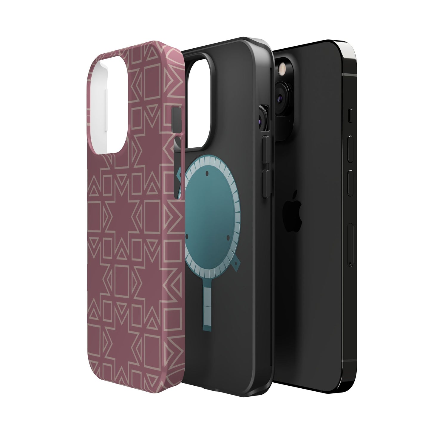 Pink Star ⭐️ Geometric Design - Iphone Magnetic Tough Case